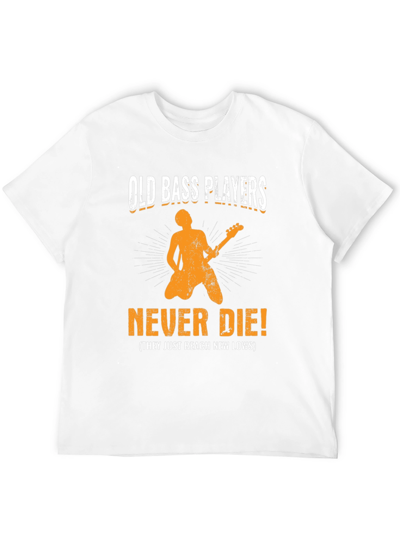 Black Old Bass Players Never Die T-Shirt view 12