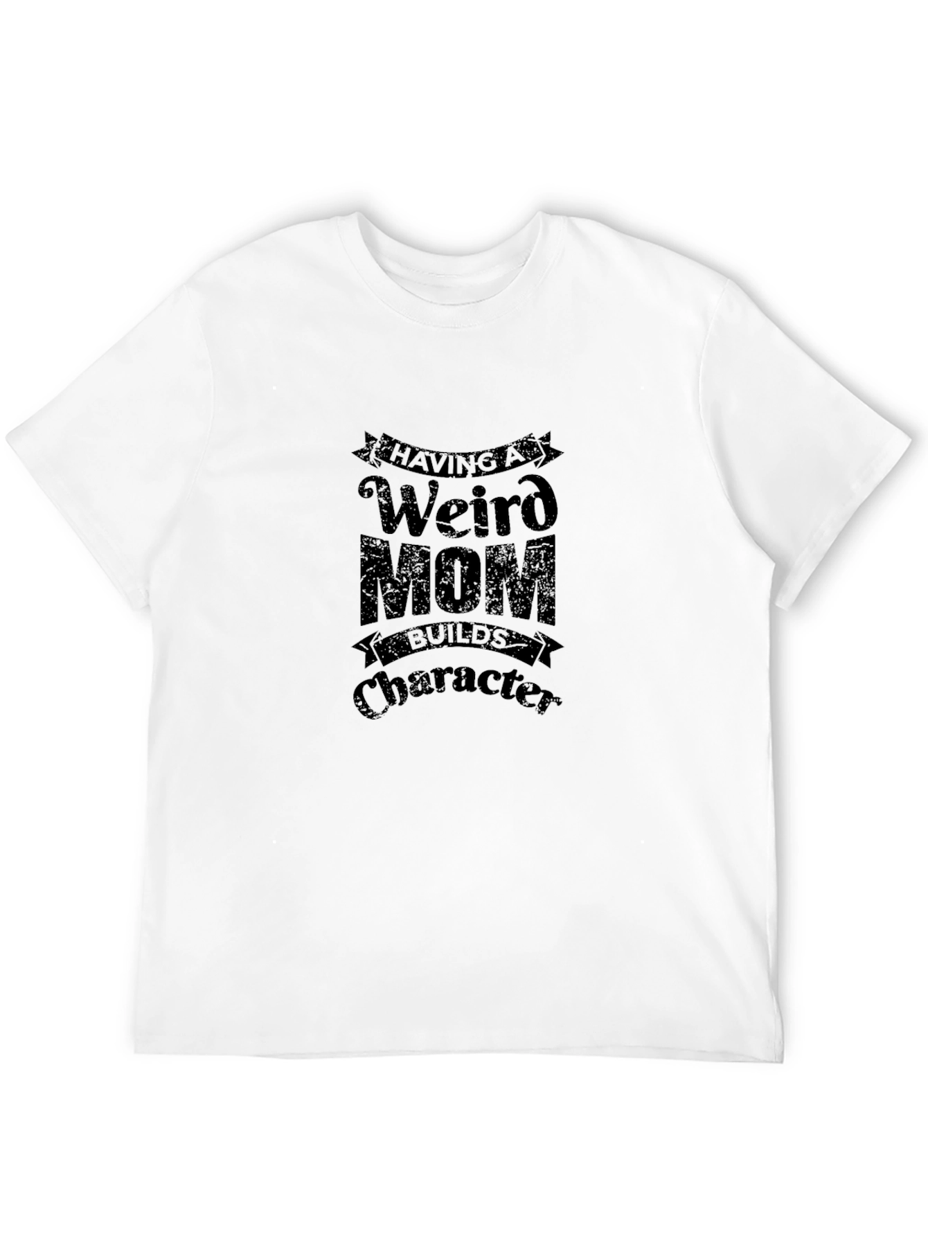 Black Weird Mom Graphic Tee - Black Cotton T-Shirt view 12