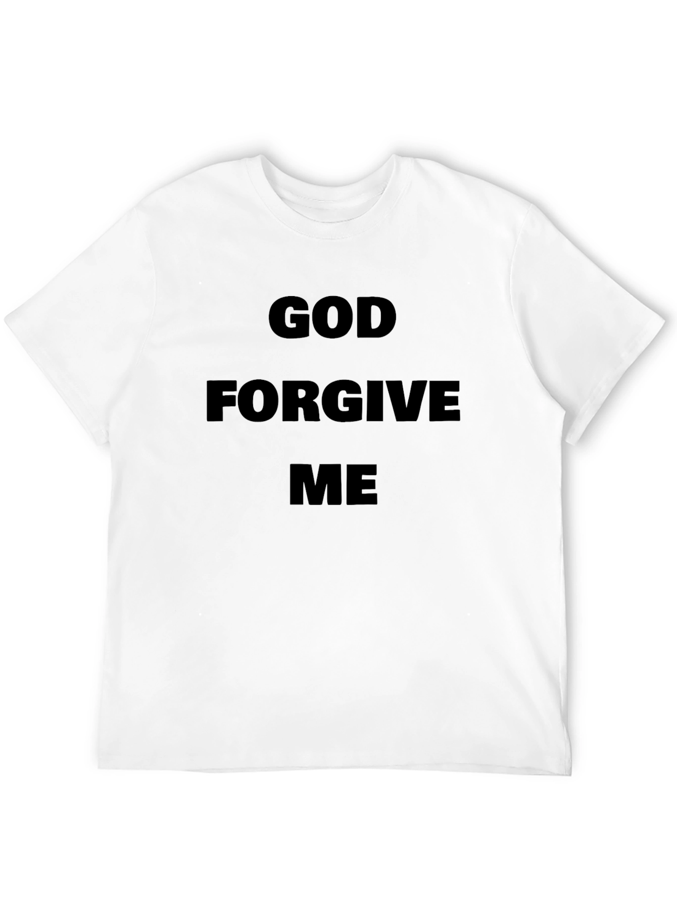 Black God Forgive Me Black Graphic Tee view 12