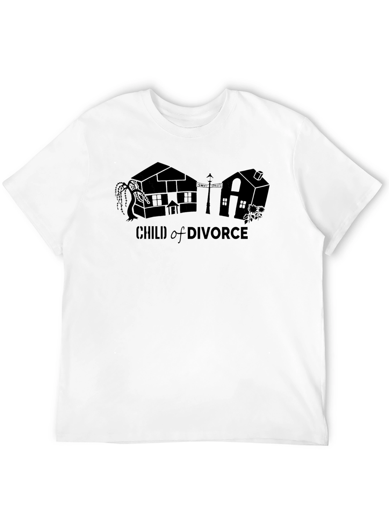 Black Child of Divorce Graphic Tee - Black Cotton T-Shirt view 12