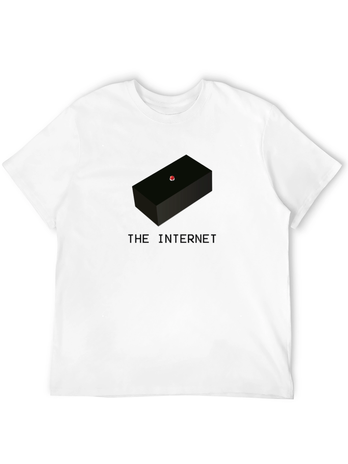 Black The Internet Button T-Shirt - Funny Tech Geek Tee view 12