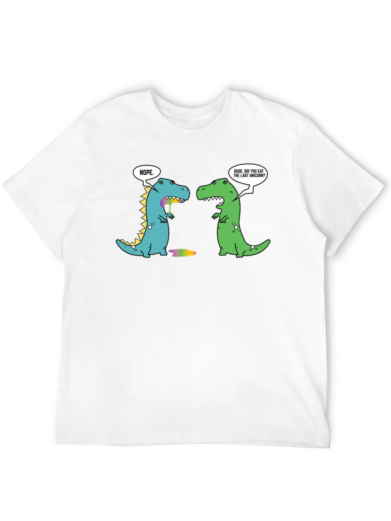 Black Dinosaur Unicorn T-Shirt - Funny Graphic Tee view 12