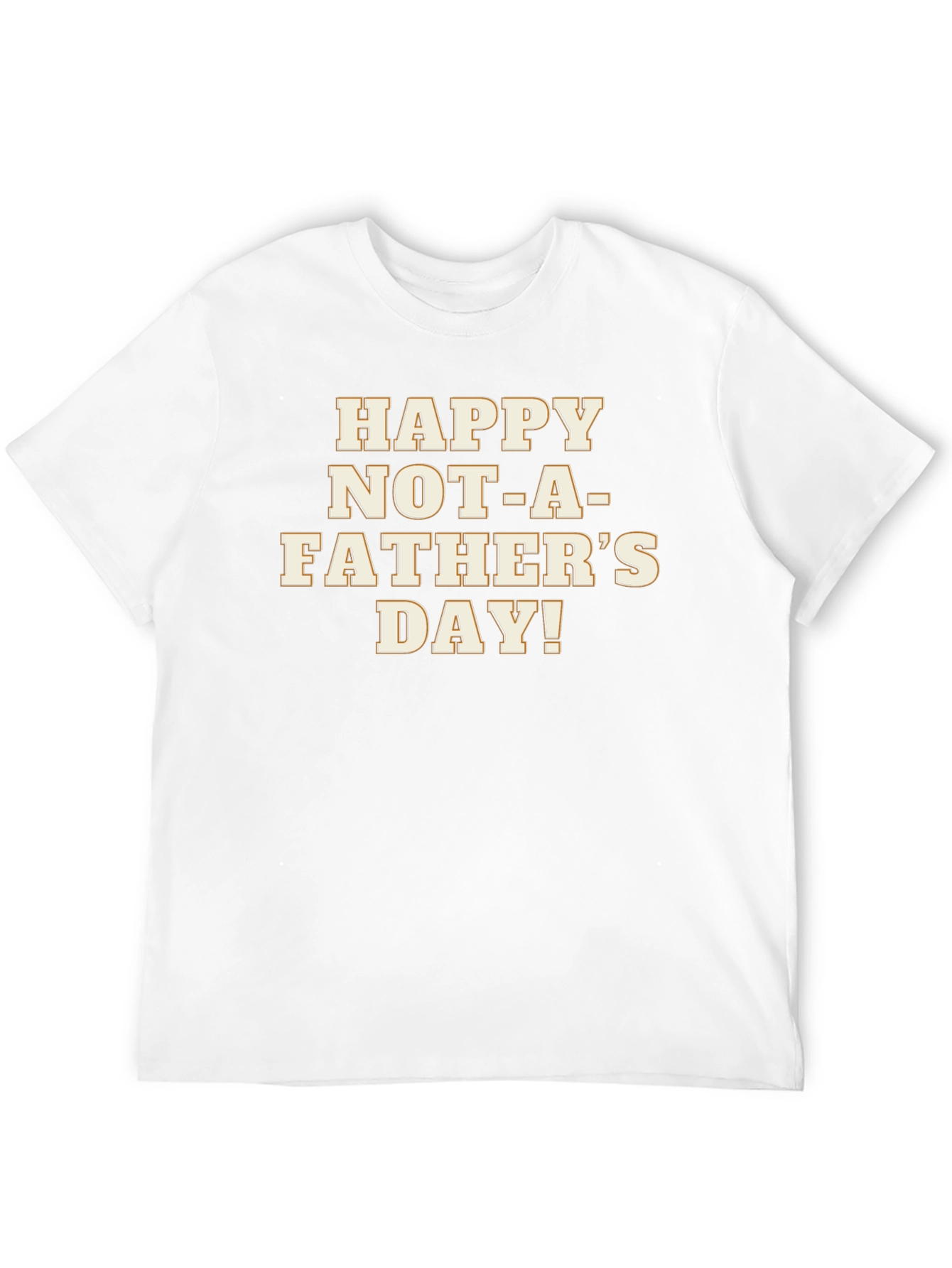 Black Happy Not-A-Father's Day Black Graphic T-Shirt view 12