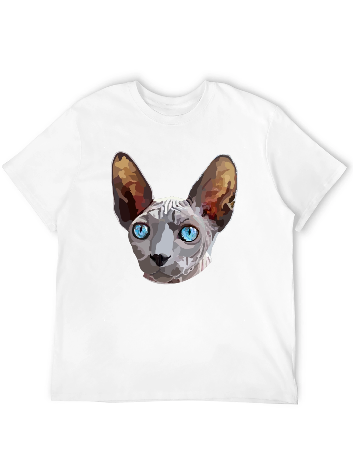 Black Sphynx Cat Graphic T-Shirt - Unique Design Tee view 12