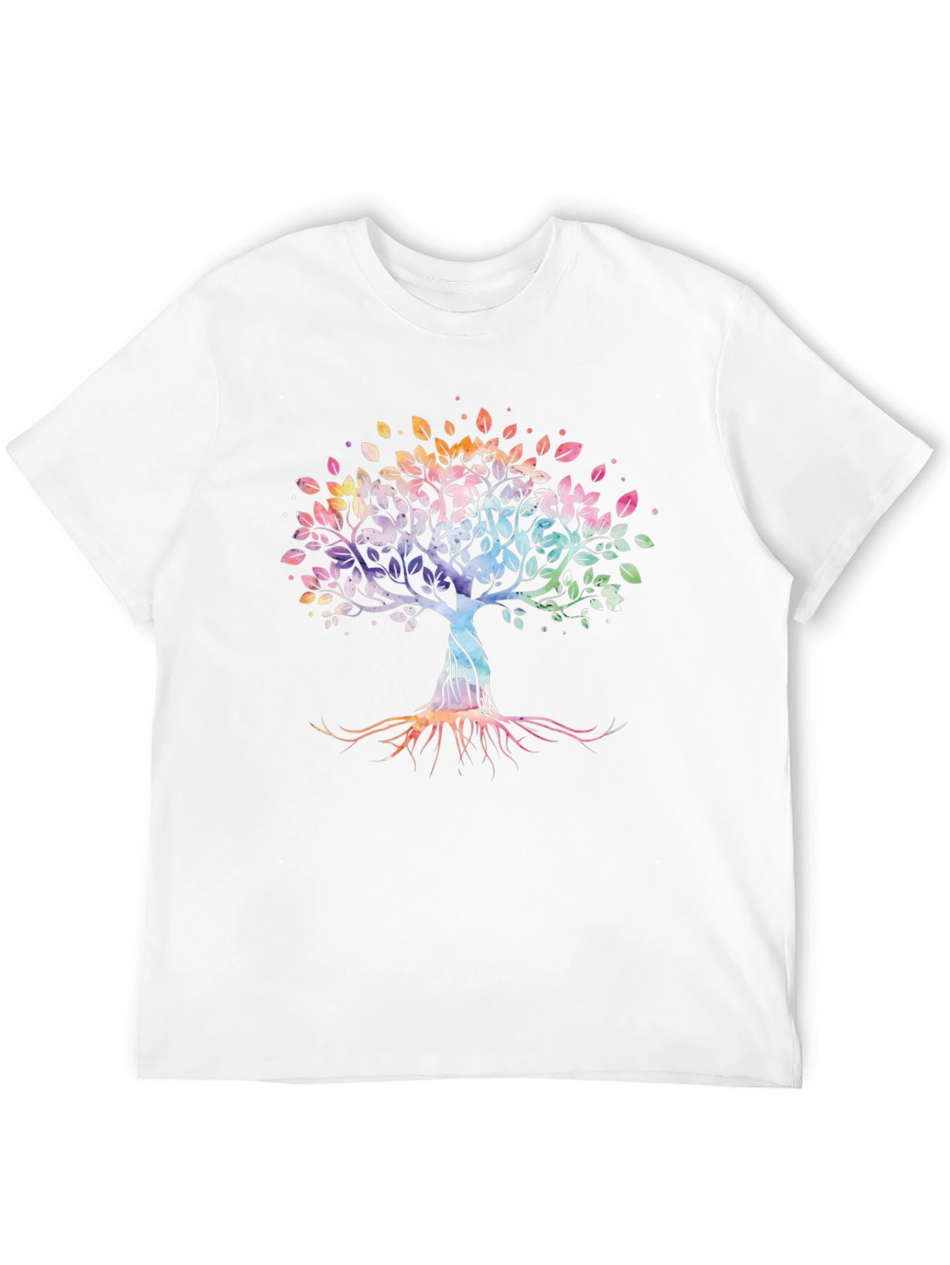 Black Watercolor Tree of Life Black T-Shirt view 12