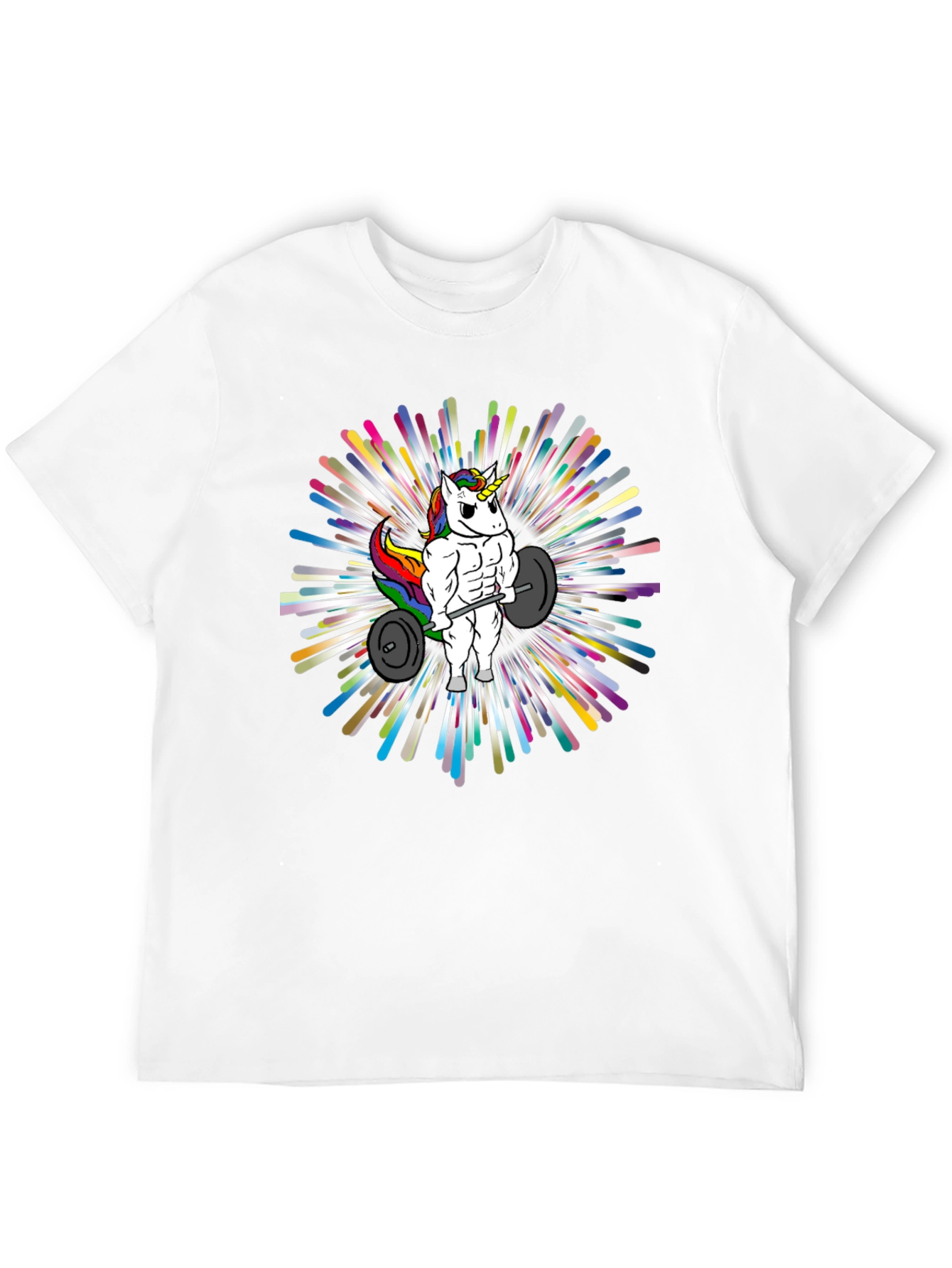 Black Unicorn Lifting Weights Graphic Tee view 12