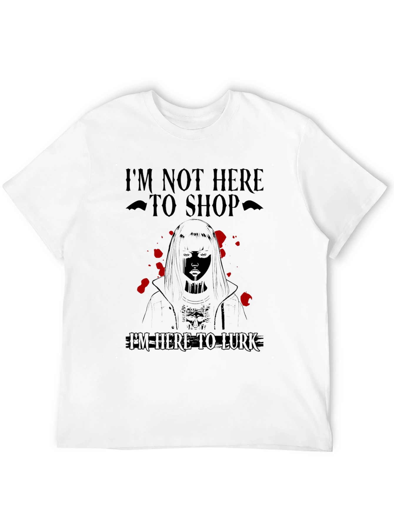 Black I'm Not Here to Shop T-Shirt view 12