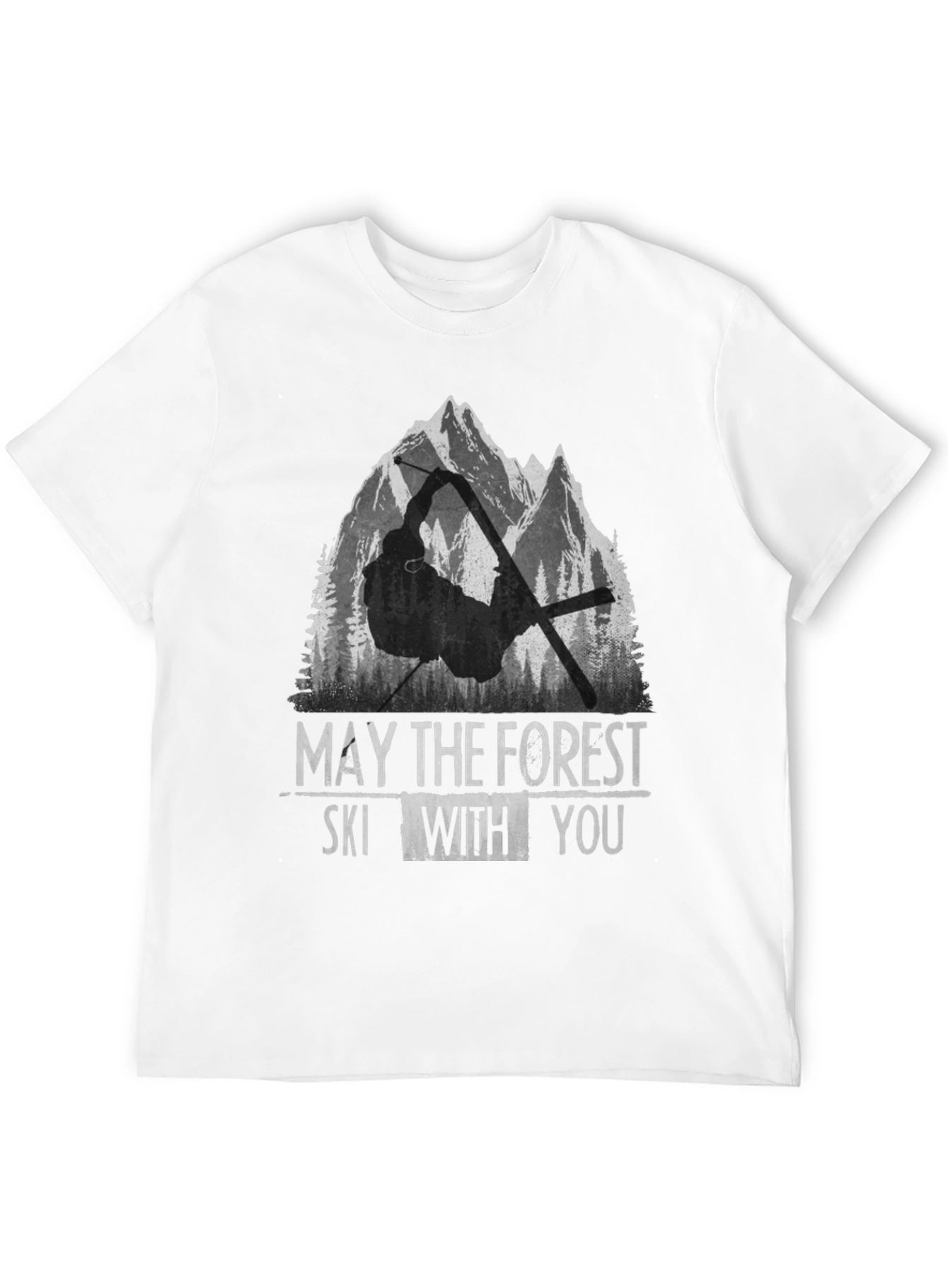 Black May the Forest Ski With You Black Graphic Tee view 12