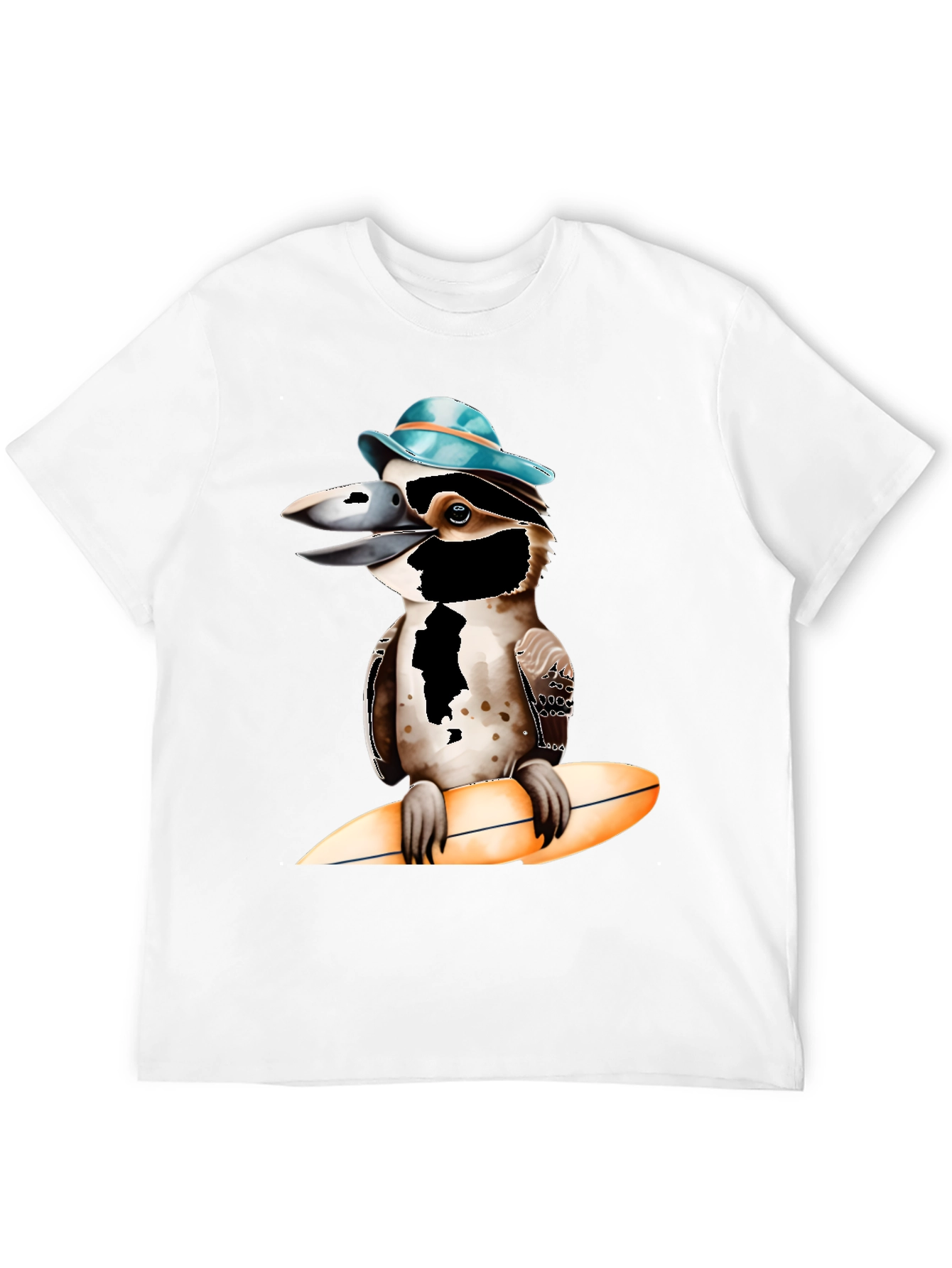 Black Kookaburra Surfer T-Shirt - Cool Bird Design view 12