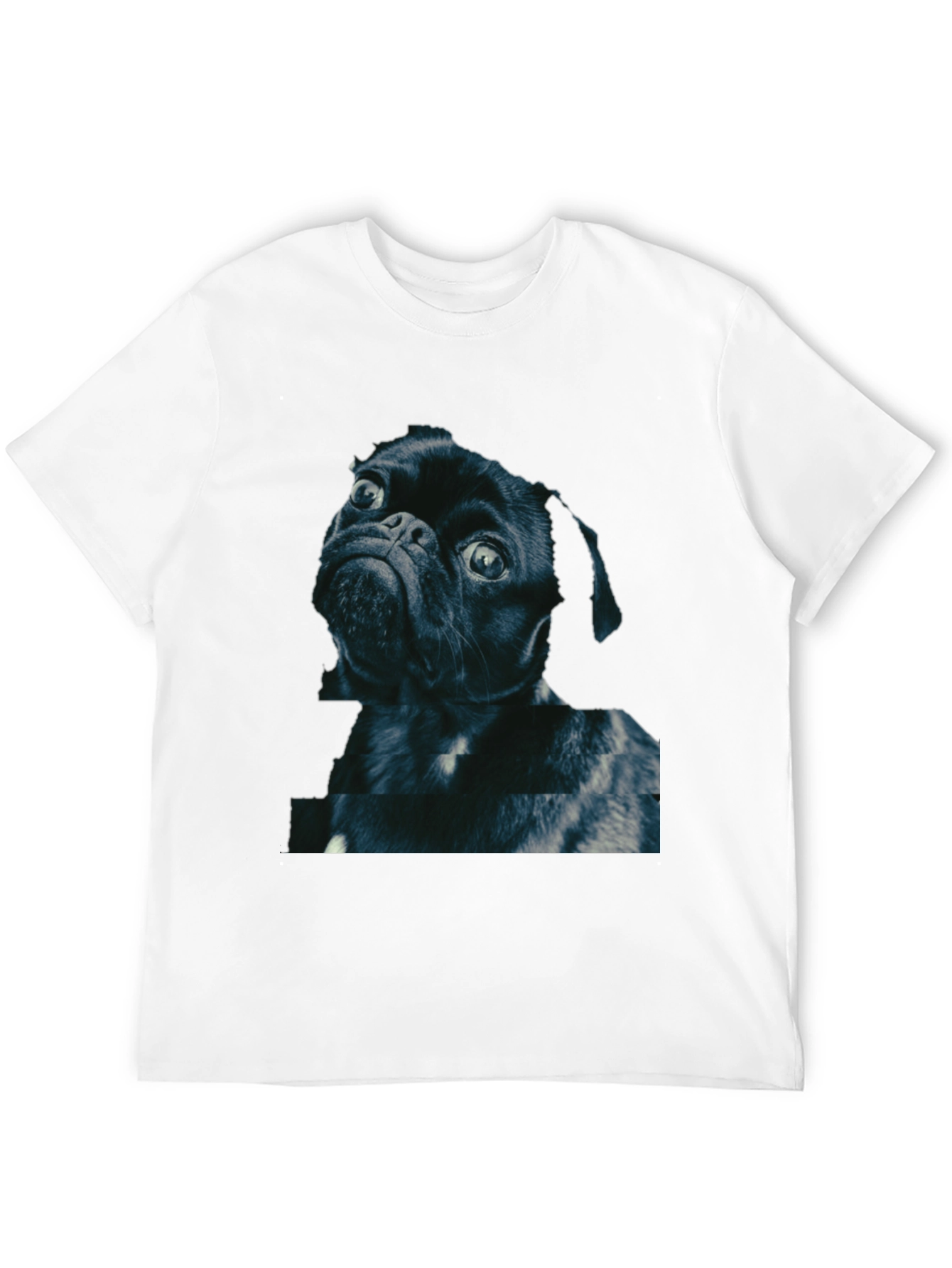 Black Pug Graphic Tee - Black Cotton Blend view 12