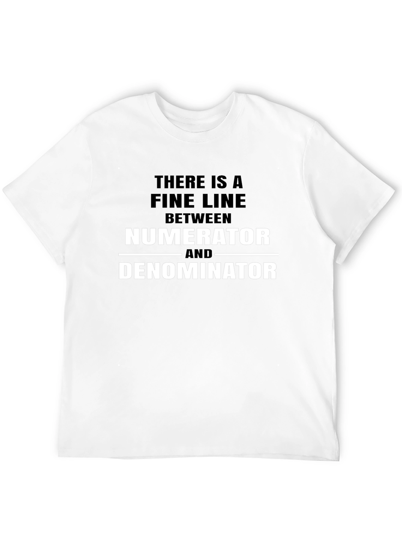 Black Numerator Denominator Math Pun Black T-Shirt view 12