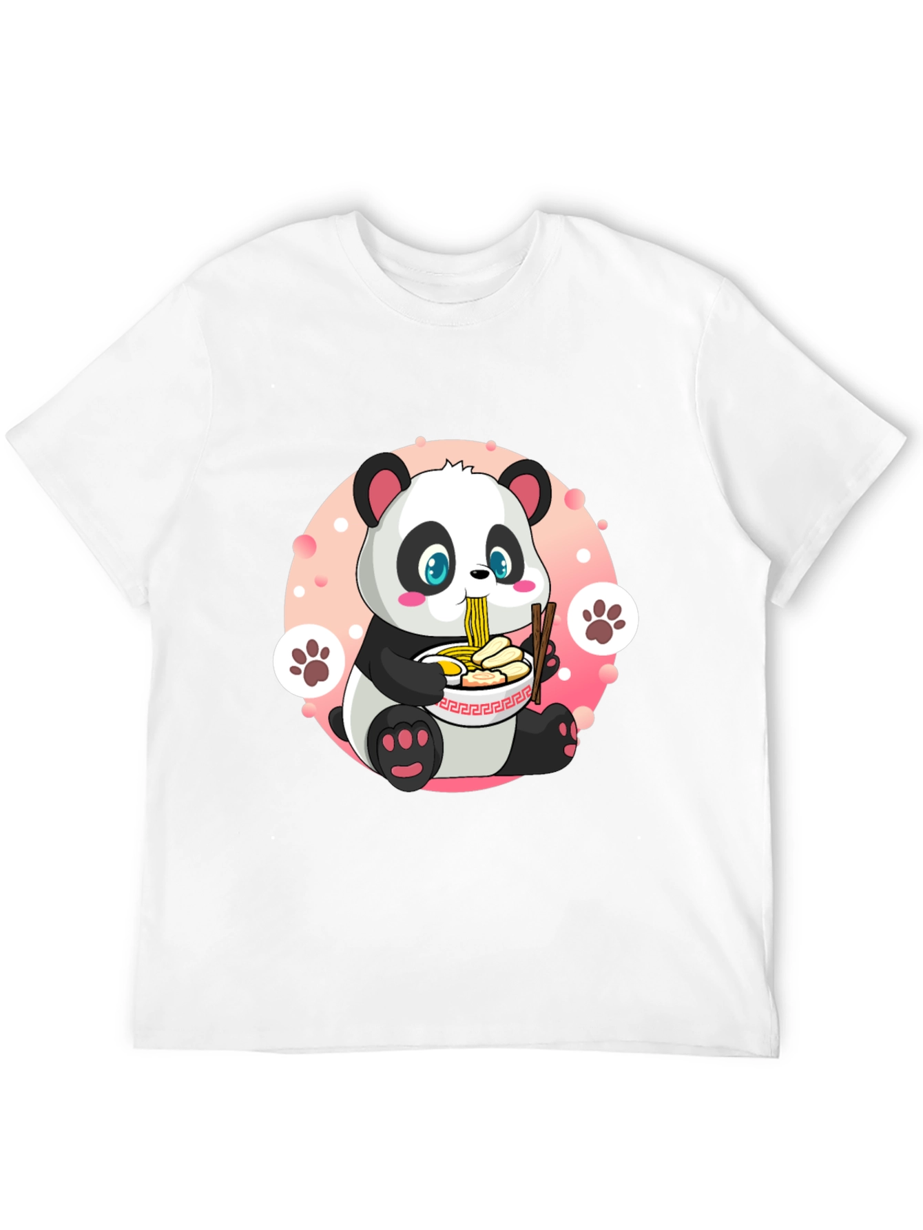 Black Cute Panda Ramen T-Shirt - Fun Anime Style view 12