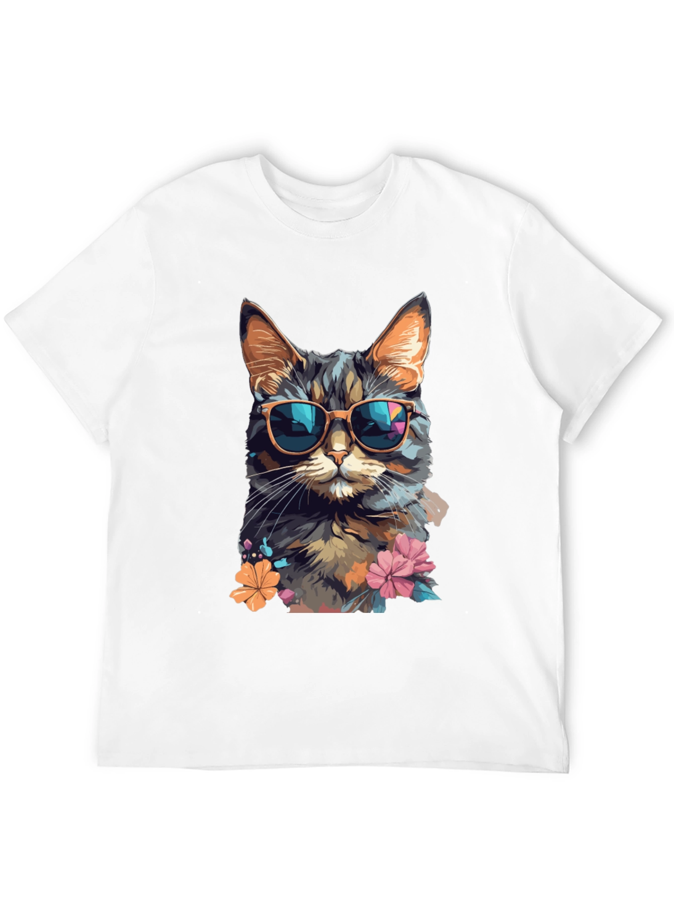 Black Cool Cat T-Shirt: Stylish Feline Design view 12