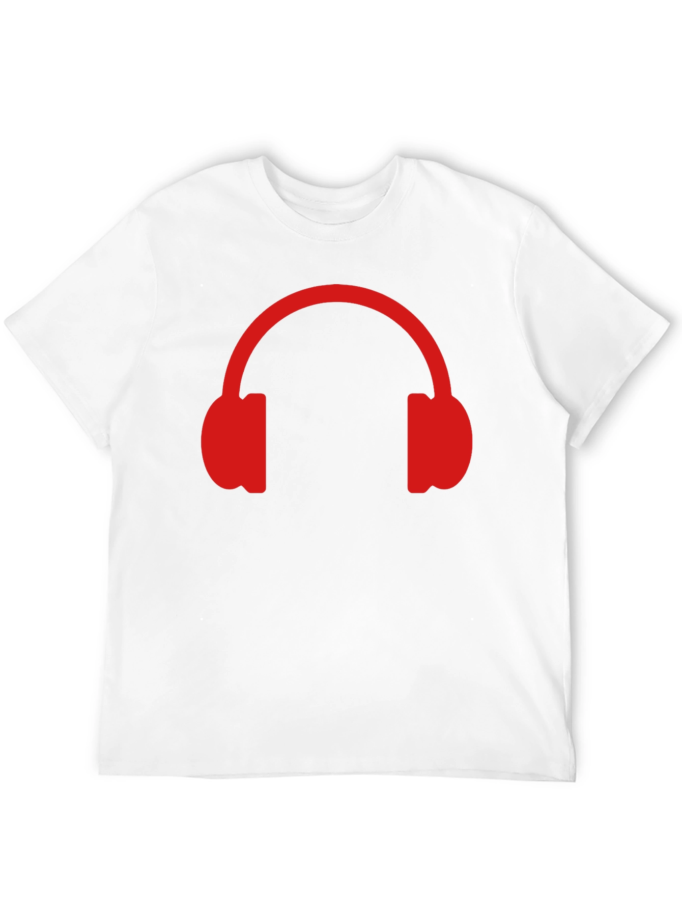 Black Red Headphone Graphic T-Shirt - Music Lover Tee view 12