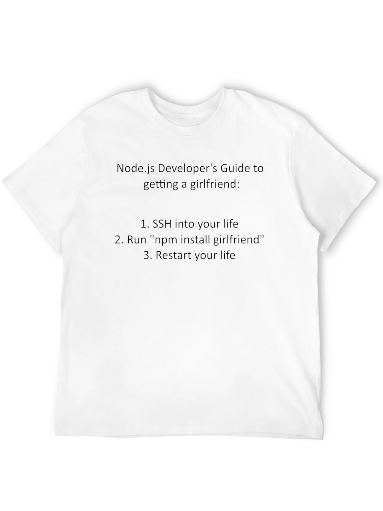 Black Node.js Developer's Guide T-Shirt view 12