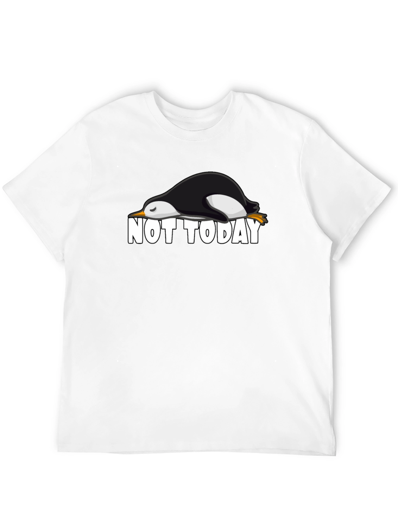 Black Not Today Penguin Graphic Tee - Black view 12