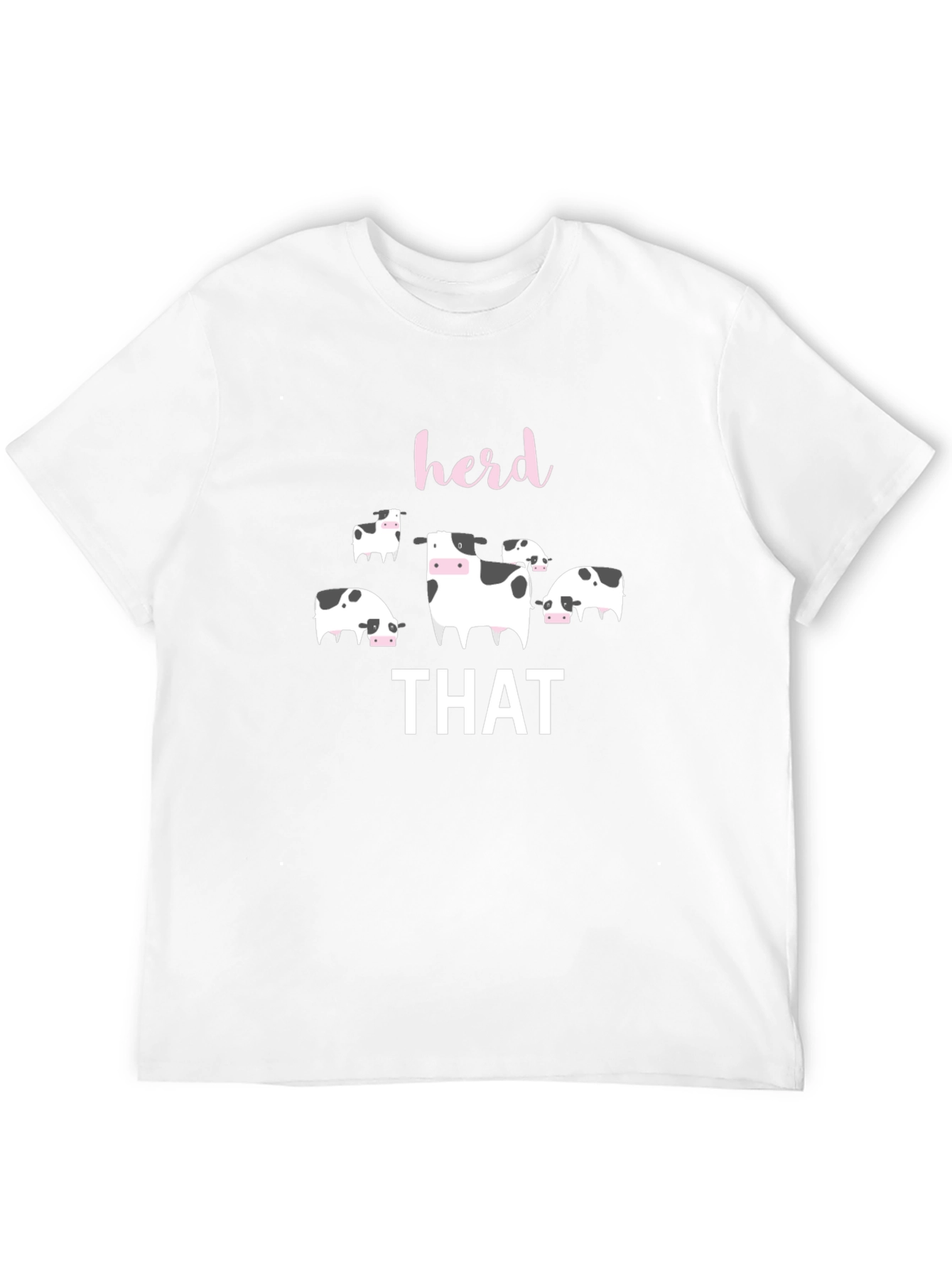 Black Herd That T-Shirt - Black Cotton Tee with Cow Graphic view 12