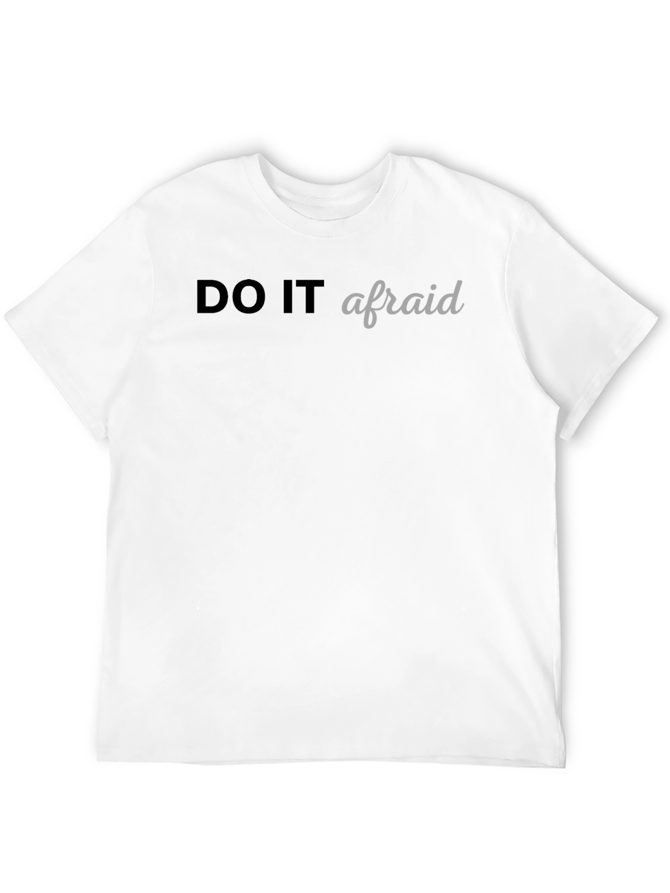 Black Do It Afraid Graphic Tee - Black Casual T-Shirt view 12