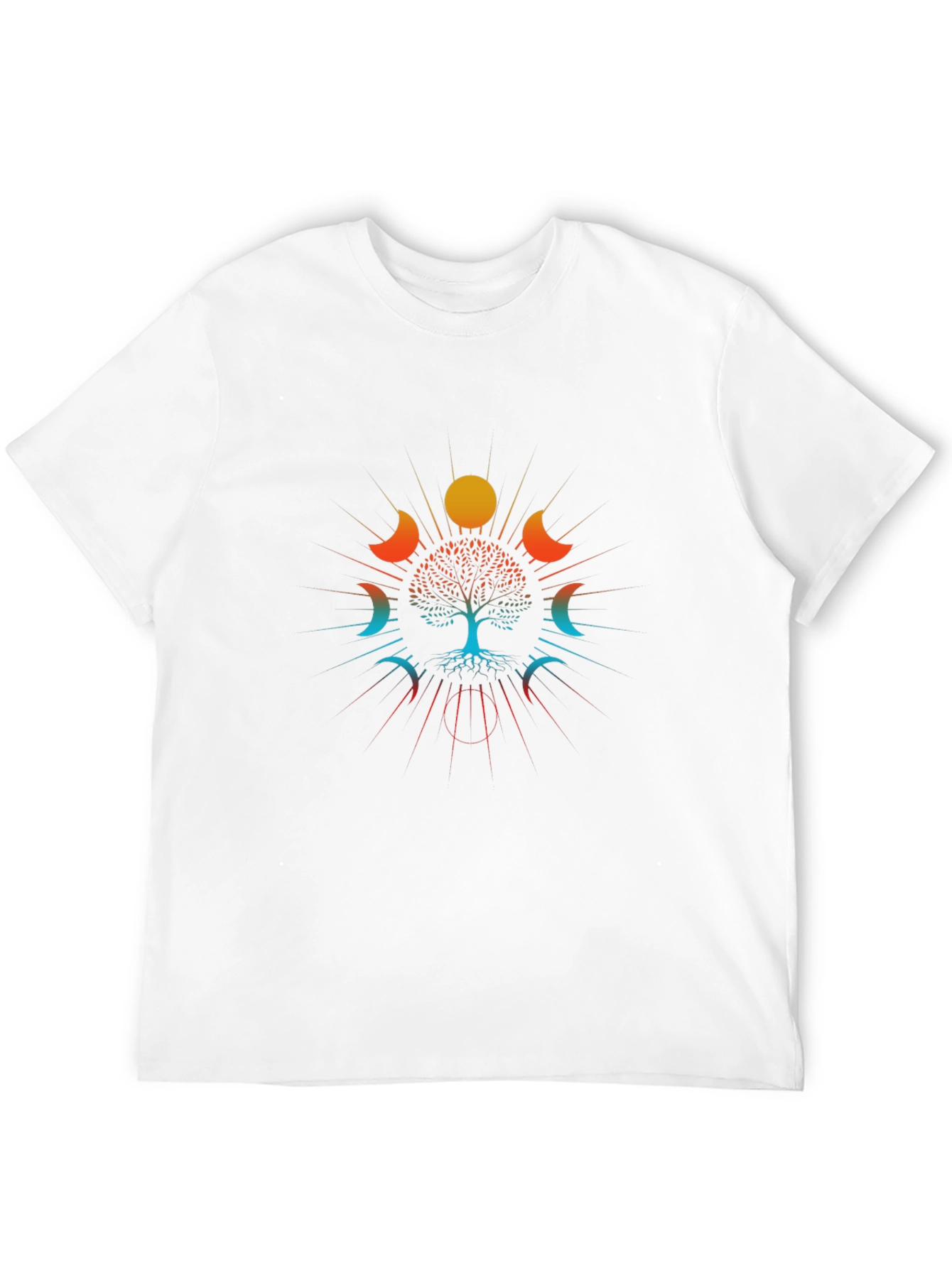 Black Mystic Tree of Life Phases Graphic Tee view 12