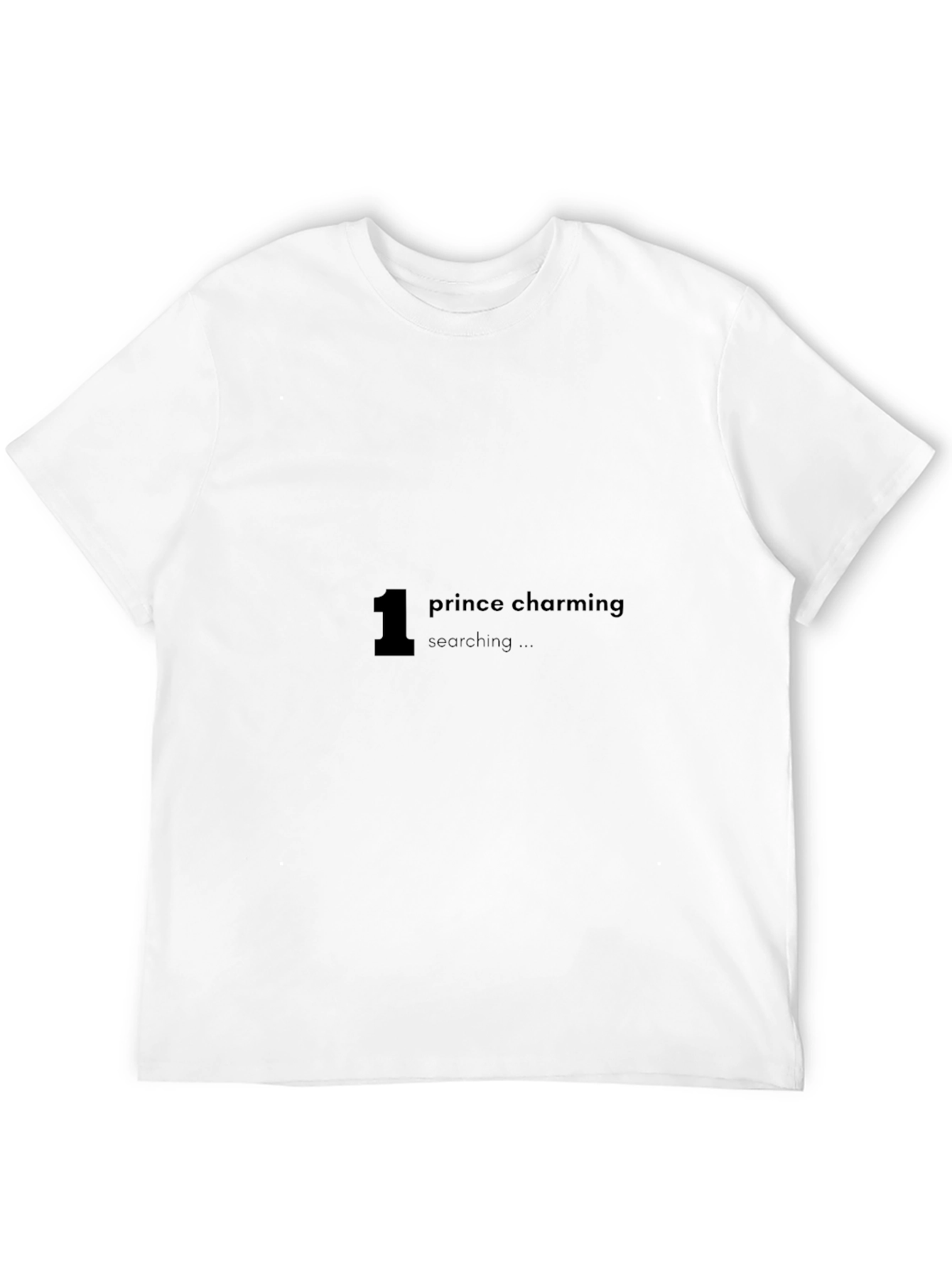 Black Prince Charming Searching Black Graphic T-Shirt view 12