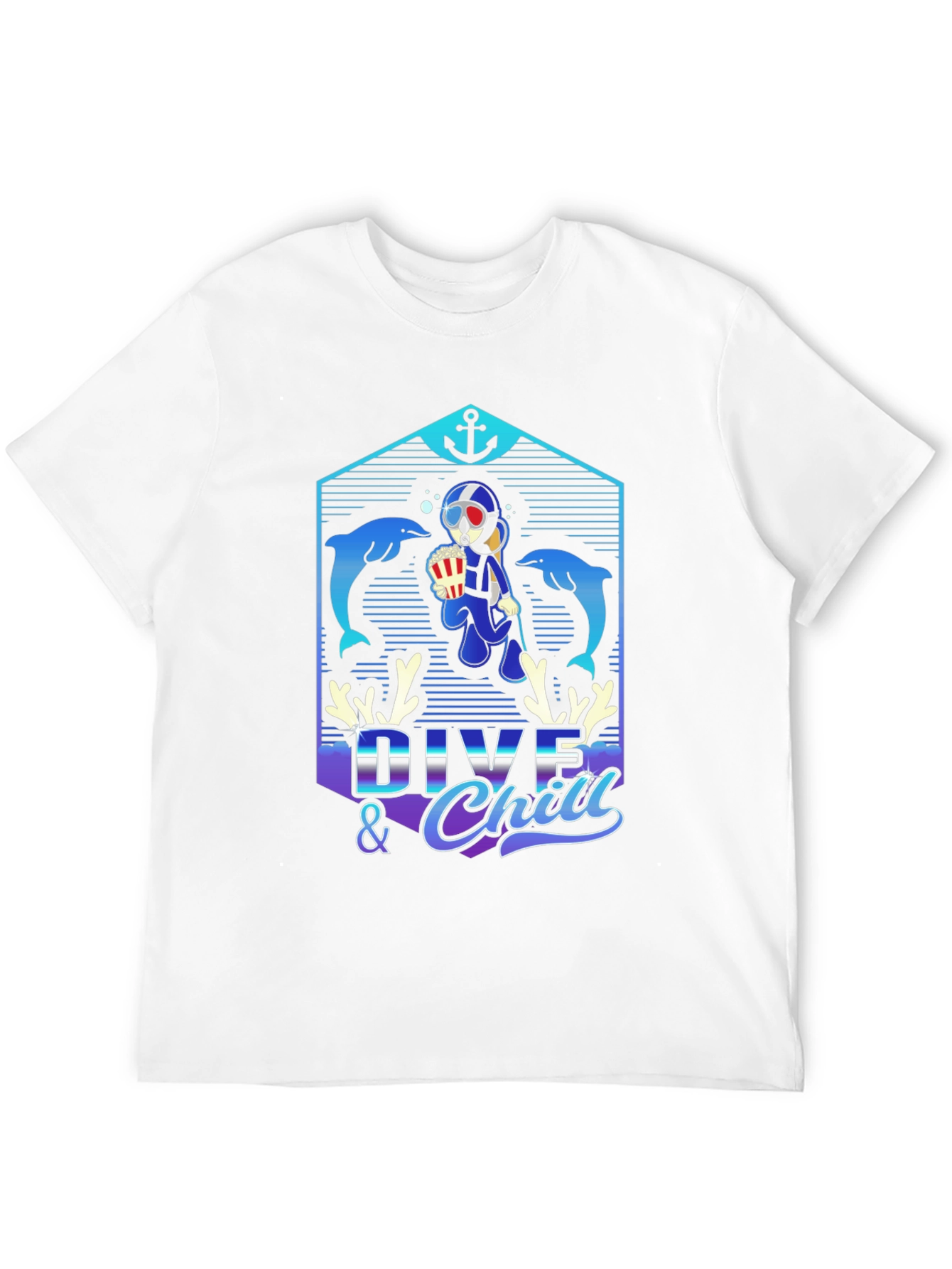 Black Dive & Chill Graphic T-Shirt view 12
