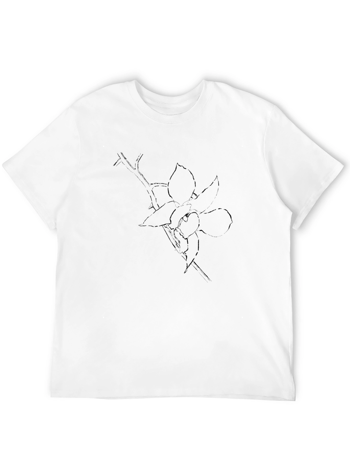 Black Black Flower Graphic Tee - Modern Style view 12