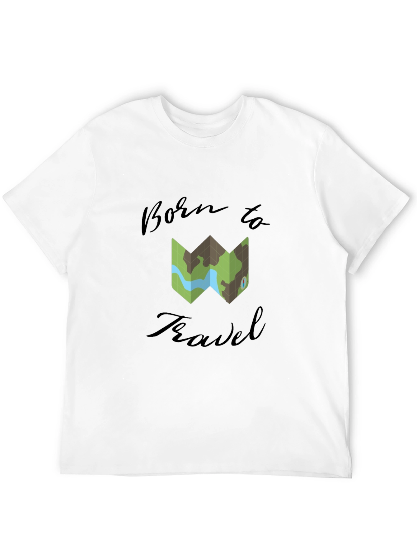 Black Born to Travel Graphic T-Shirt view 12