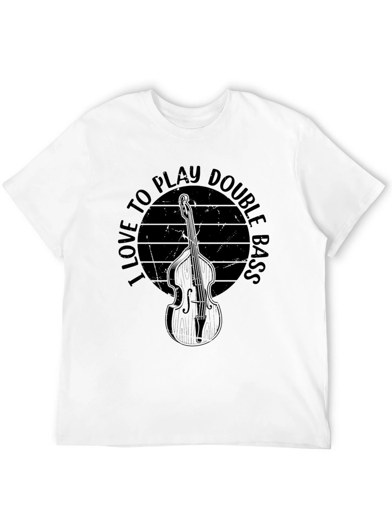 Black I Love To Play Double Bass T-Shirt view 12