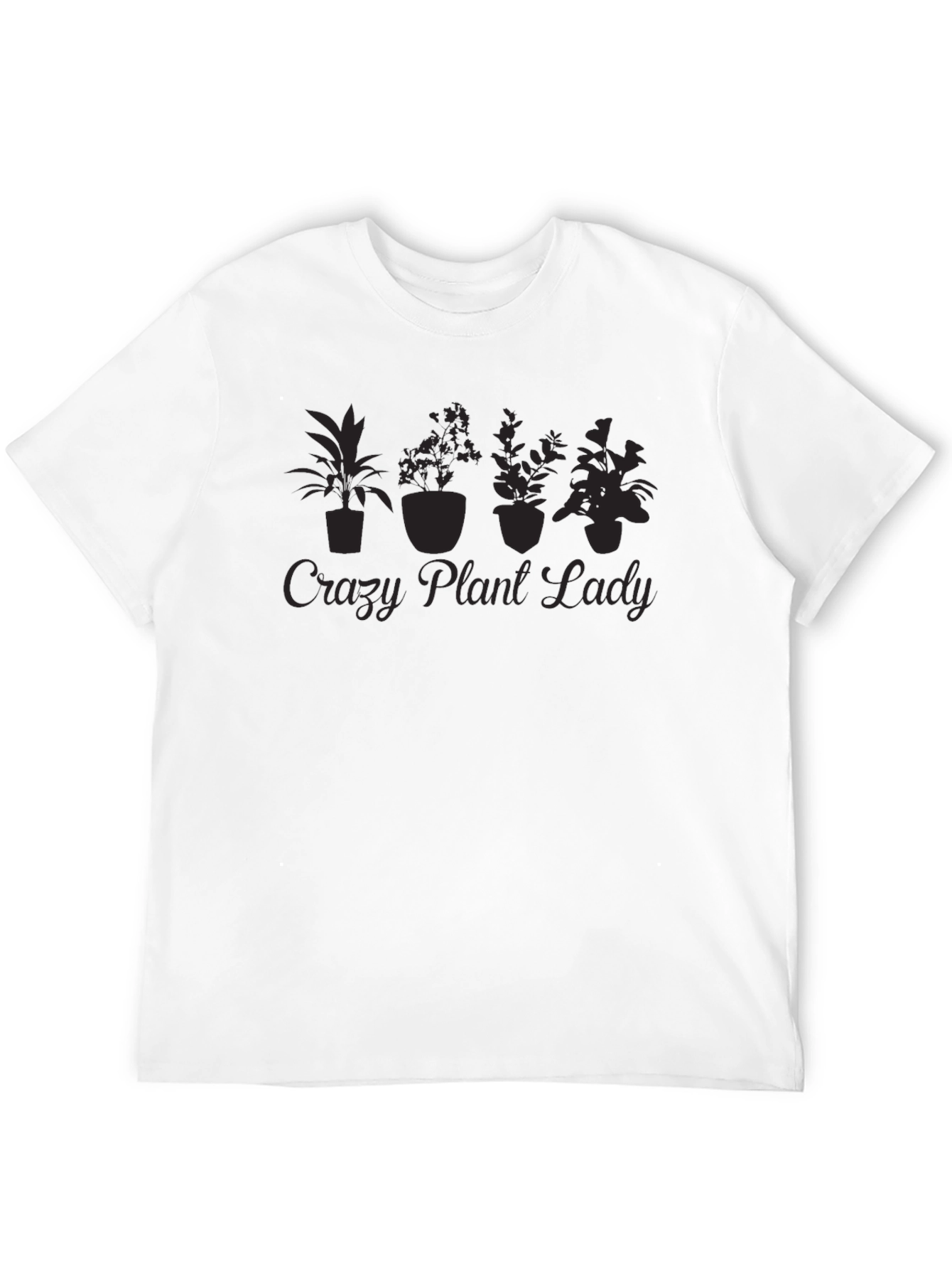 Black Crazy Plant Lady Graphic T-Shirt - Black view 12