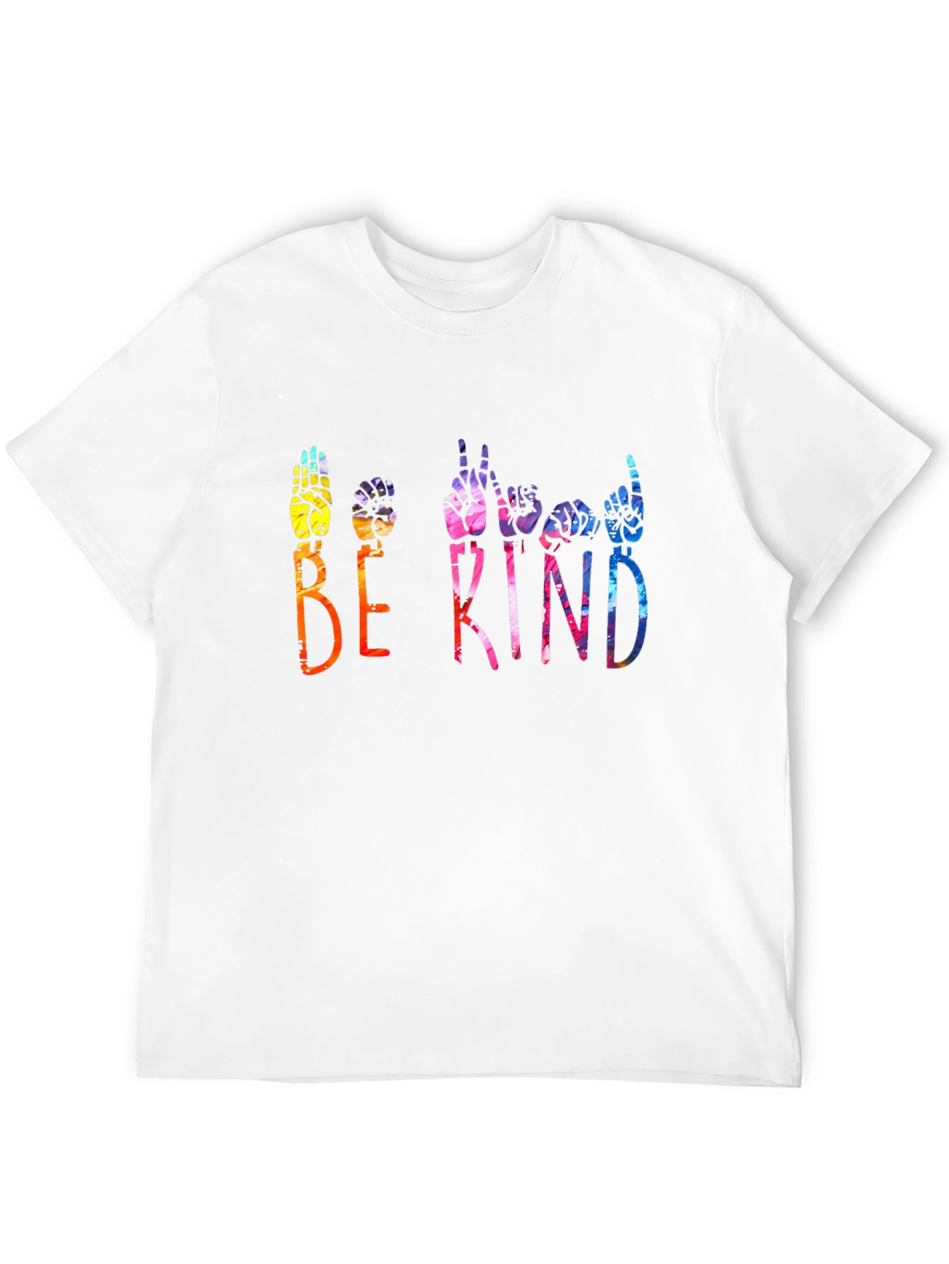 Black Be Kind Sign Language Graphic T-Shirt view 12