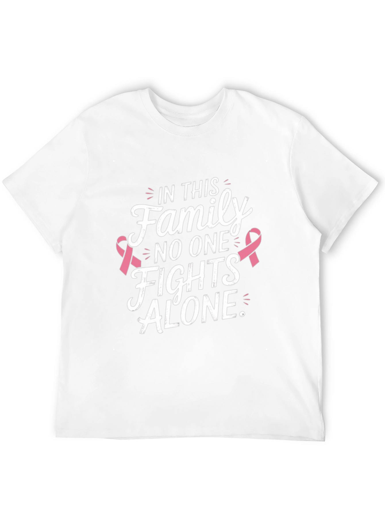 Black Family Fights Alone Breast Cancer Awareness T-Shirt view 12