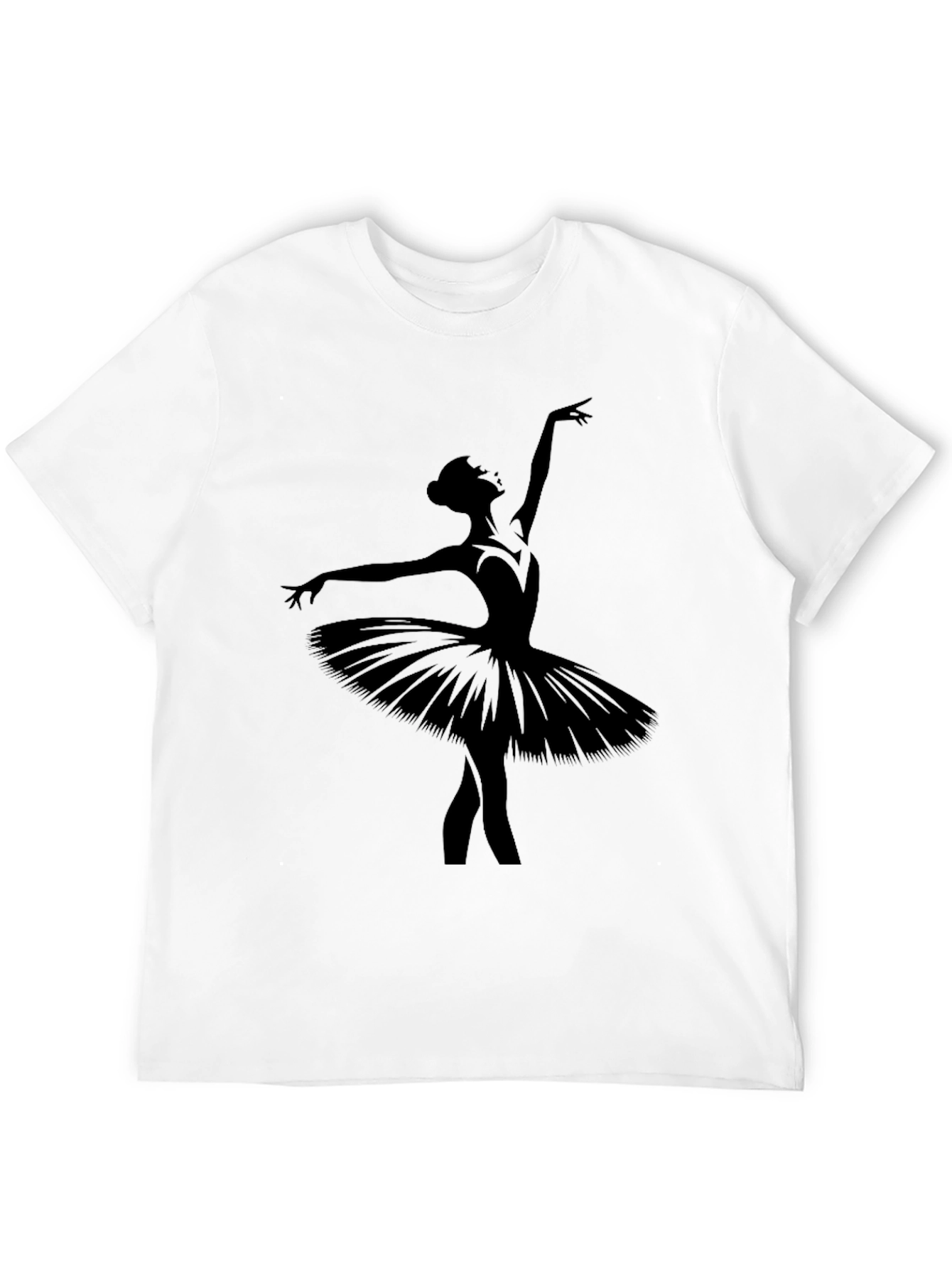 Black Ballerina Silhouette Graphic T-Shirt - Black view 12
