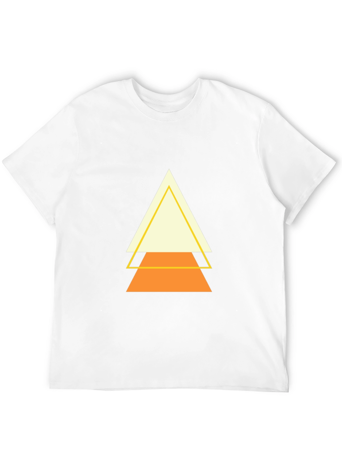 Black Geometric Triangle Graphic Tee - Modern Minimalist Design view 12