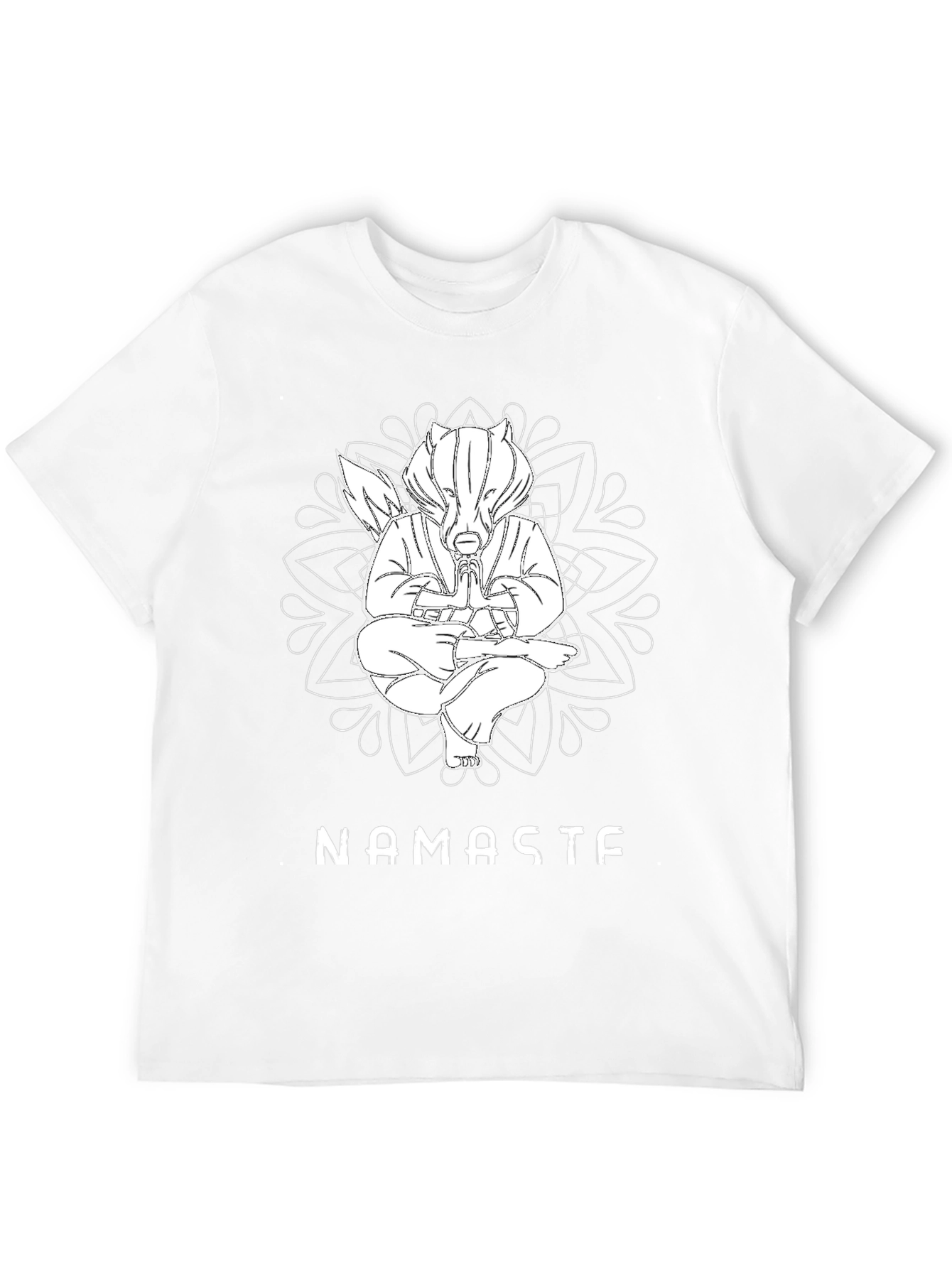 Black Namaste Badger Black T-Shirt view 12