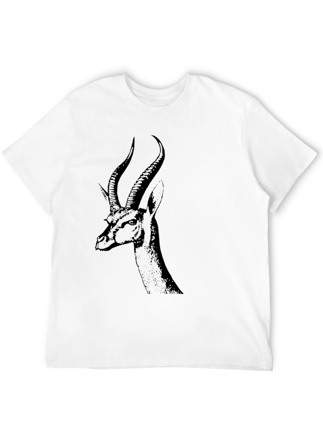 Black Gazelle Graphic Tee - Unique Animal Design - 12