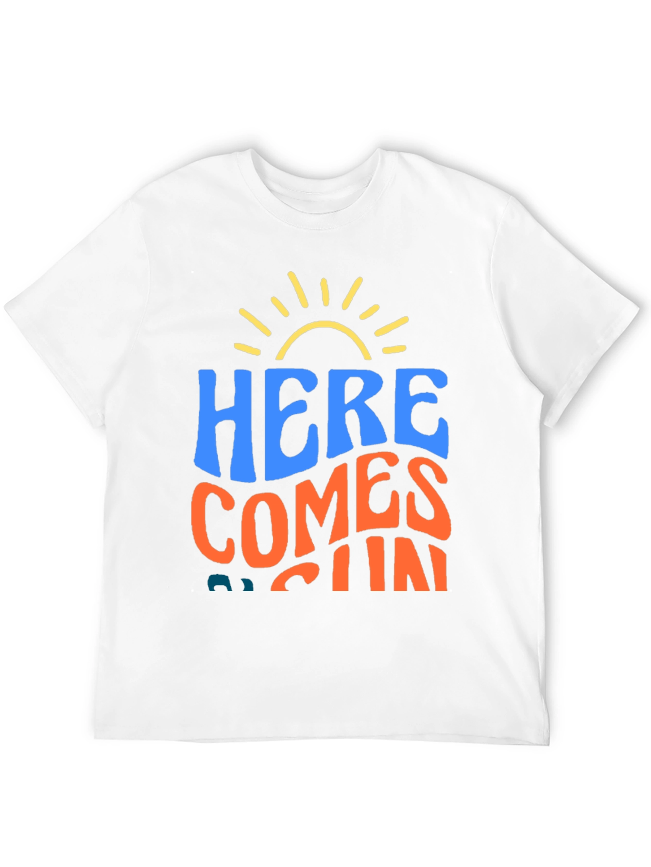 Black Here Comes The Sun Graphic Tee - Black Cotton Blend view 12