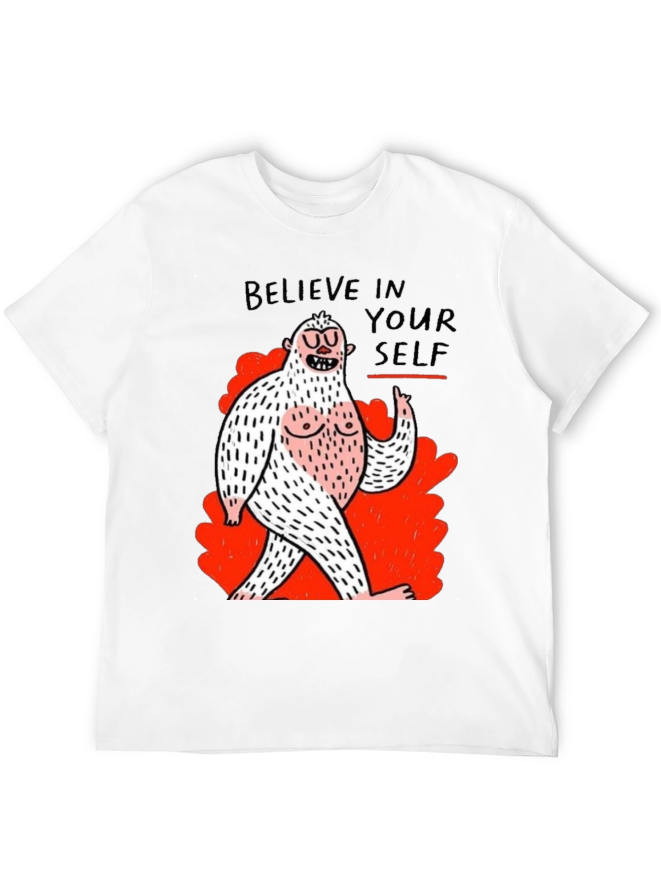 Black Believe In Yourself Funny Graphic Tee view 12