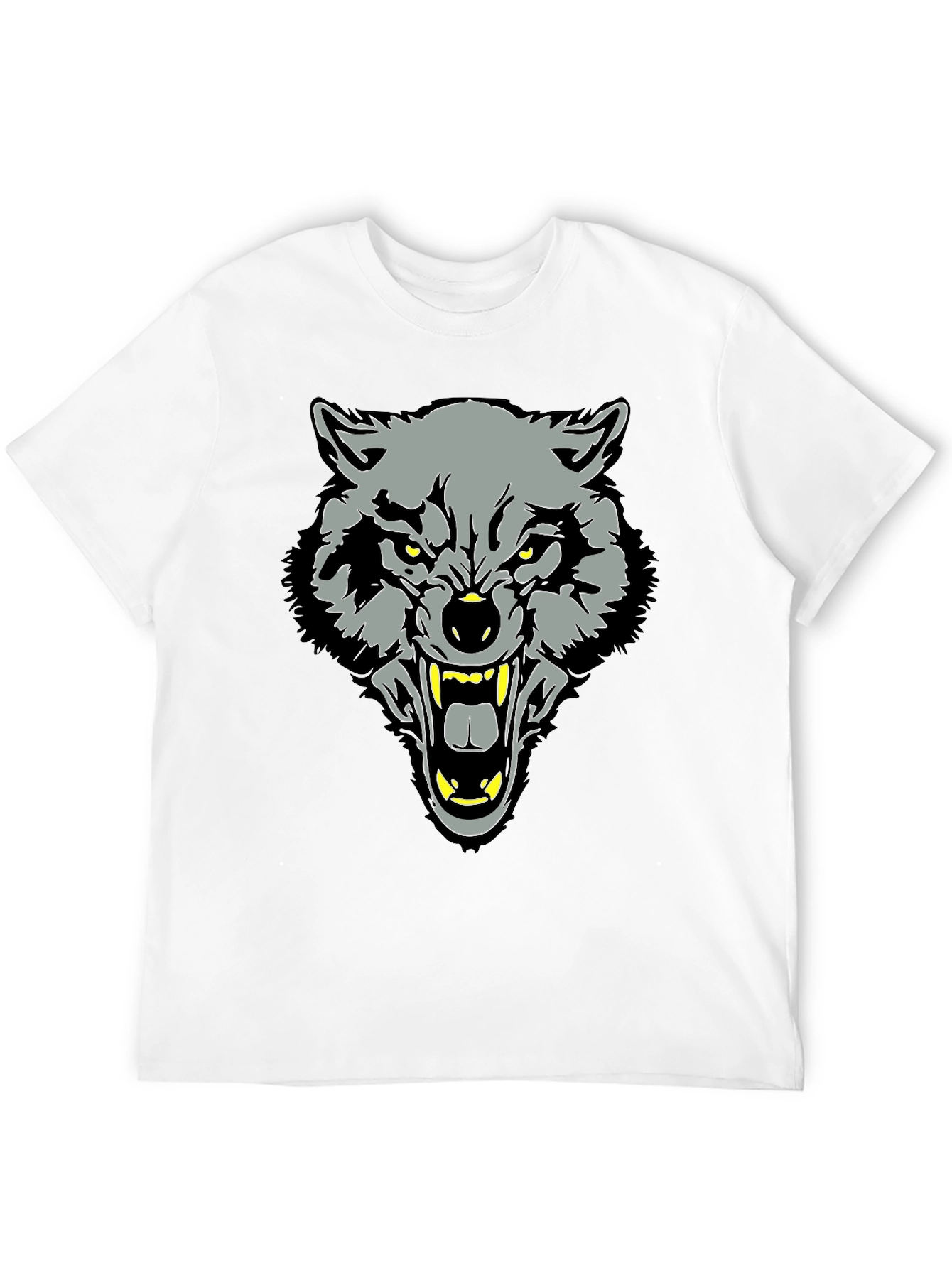 Black Wolf Graphic Black T-Shirt view 12