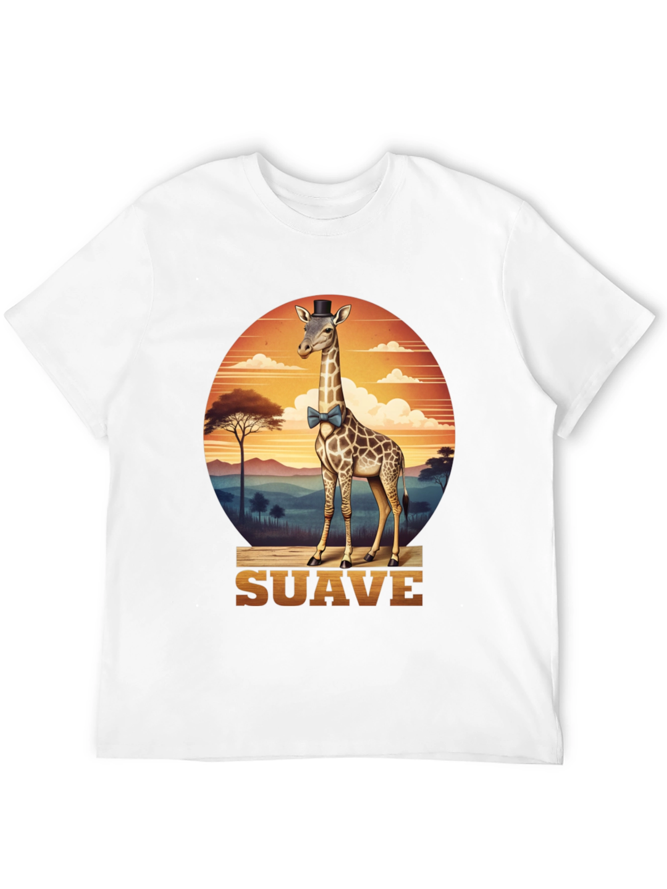 Black Suave Giraffe T-Shirt view 12