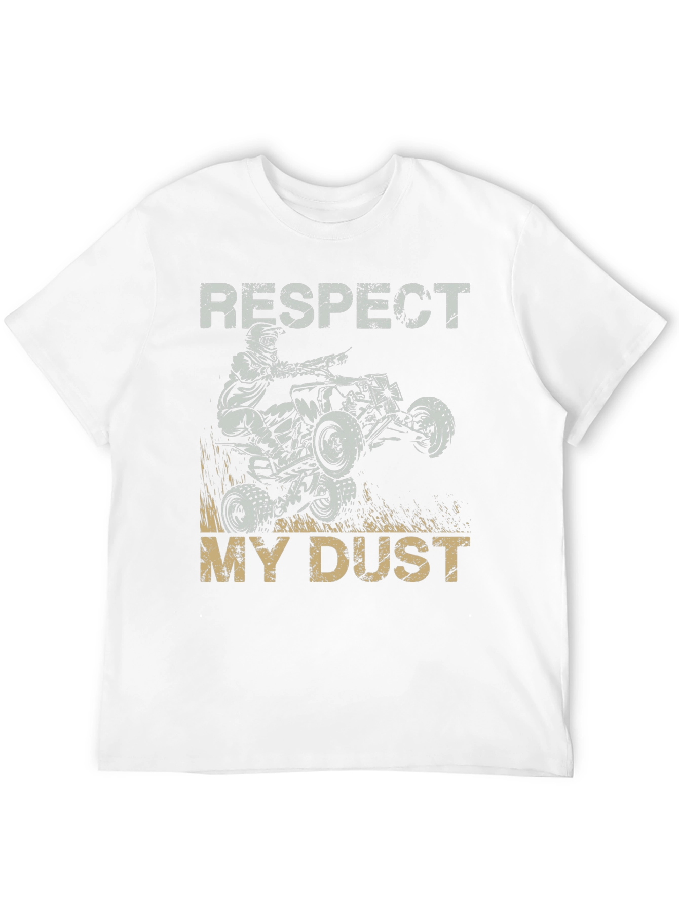 Black Respect My Dust ATV Rider Graphic Tee view 12