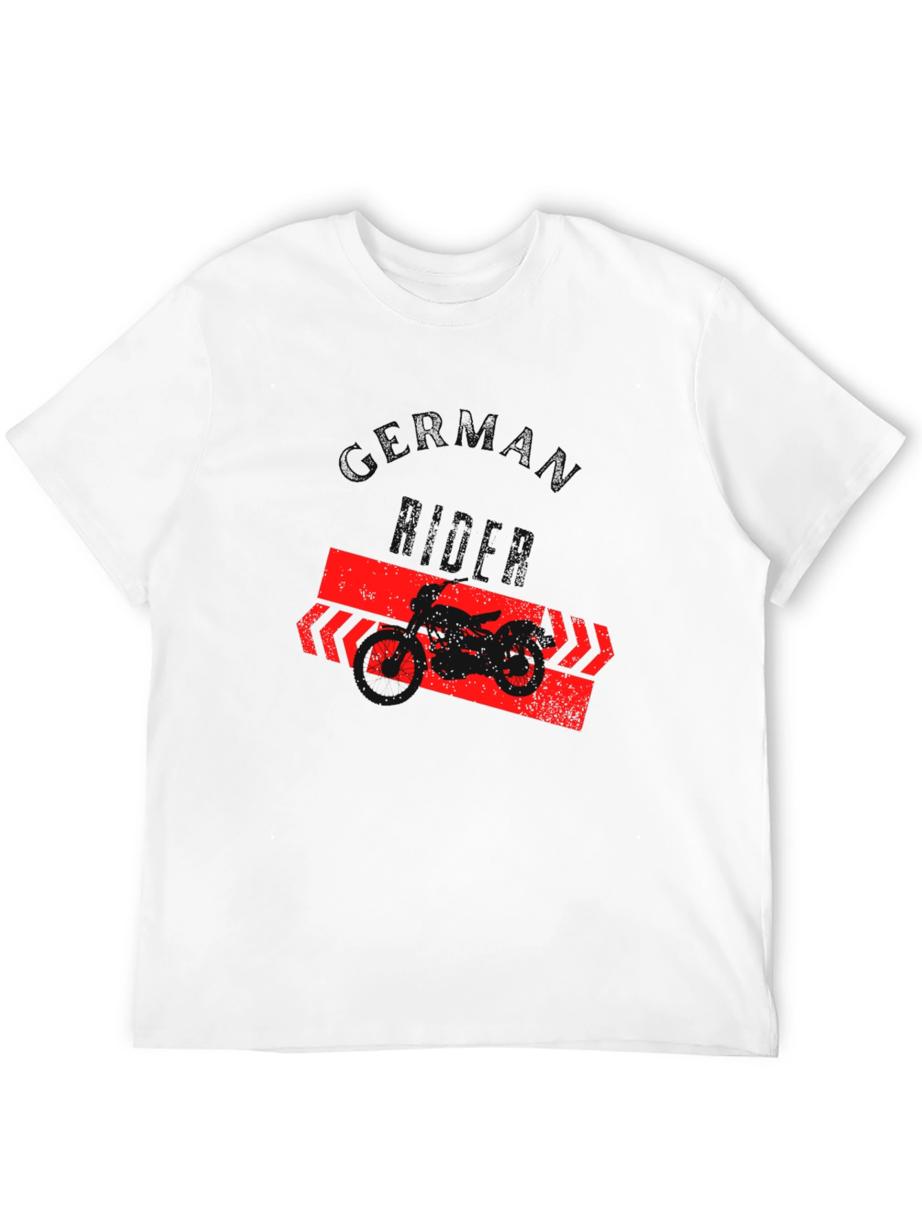 Black German Rider T-Shirt - Black, Motorcycle Graphic Tee view 12