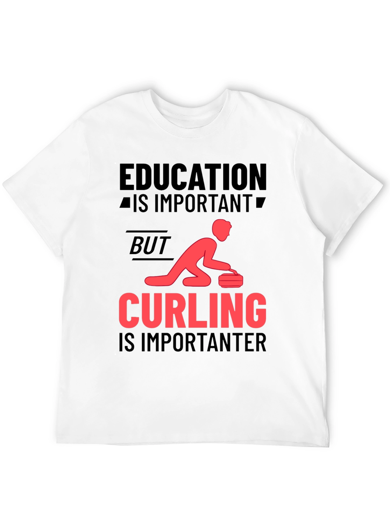 Black Education Important? Curling Importanter T-Shirt view 12