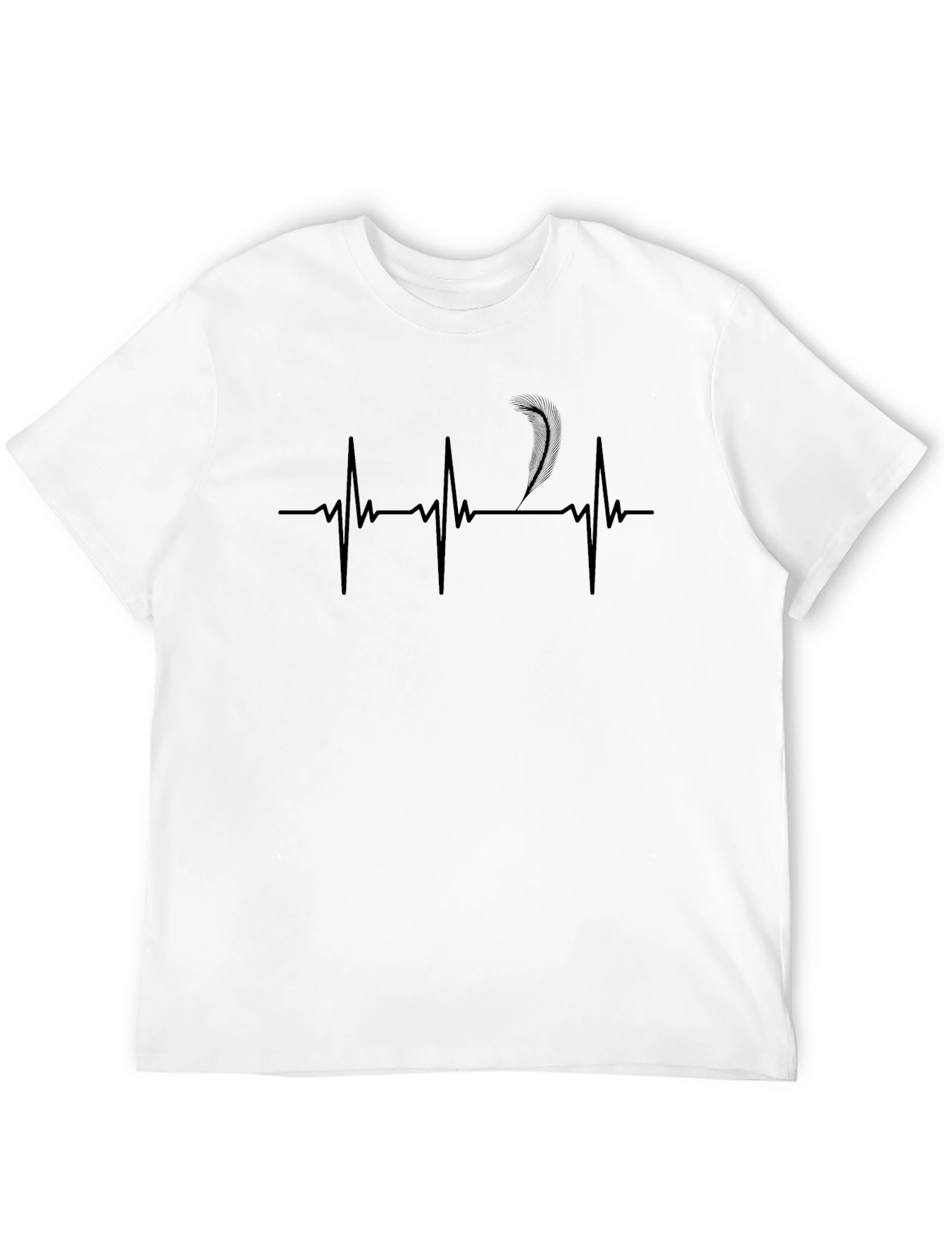 Black Heartbeat Paddleboard T-Shirt - Black Graphic Tee view 12