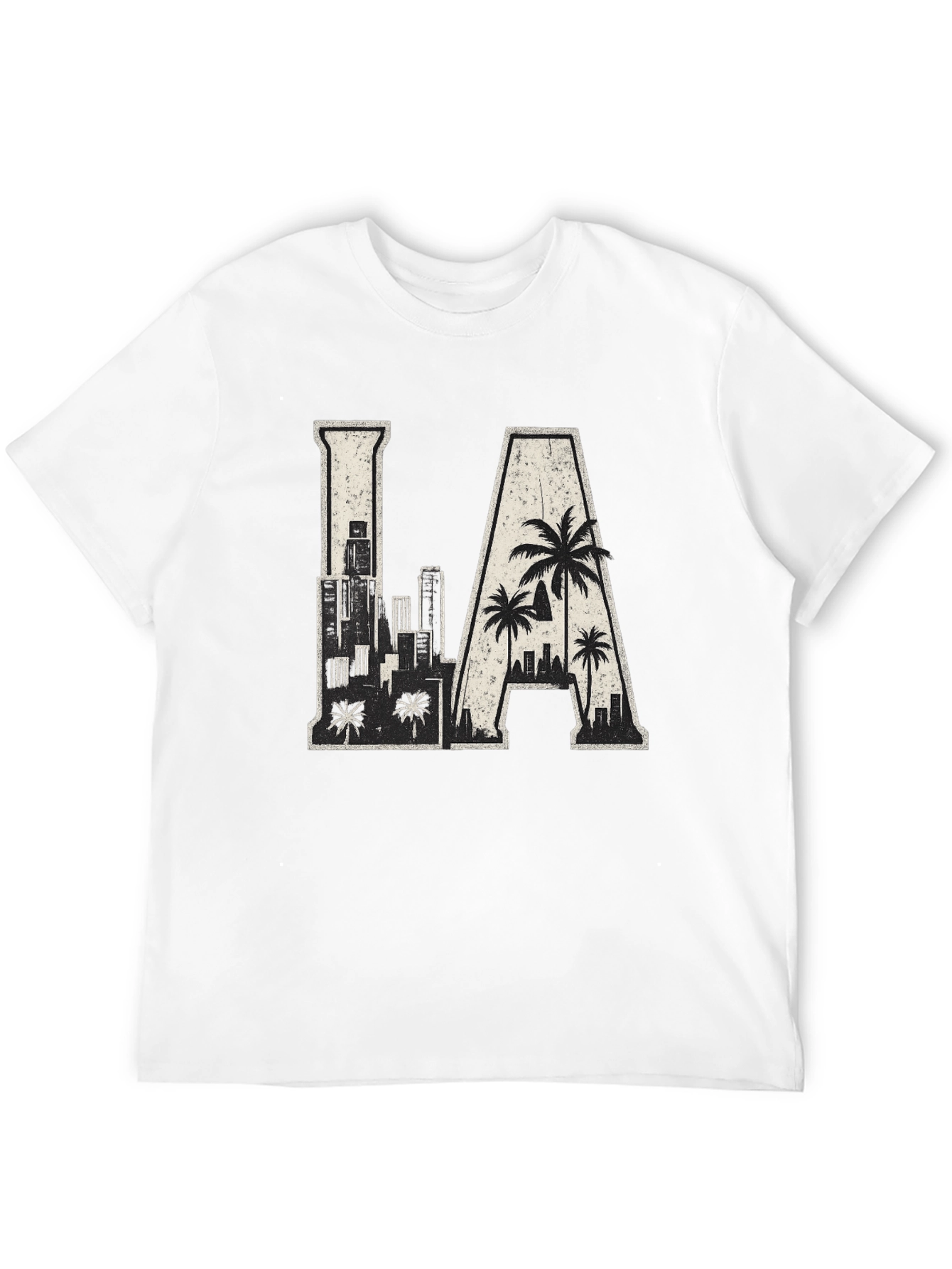 Black LA Skyline Graphic Tee - Urban Style view 12