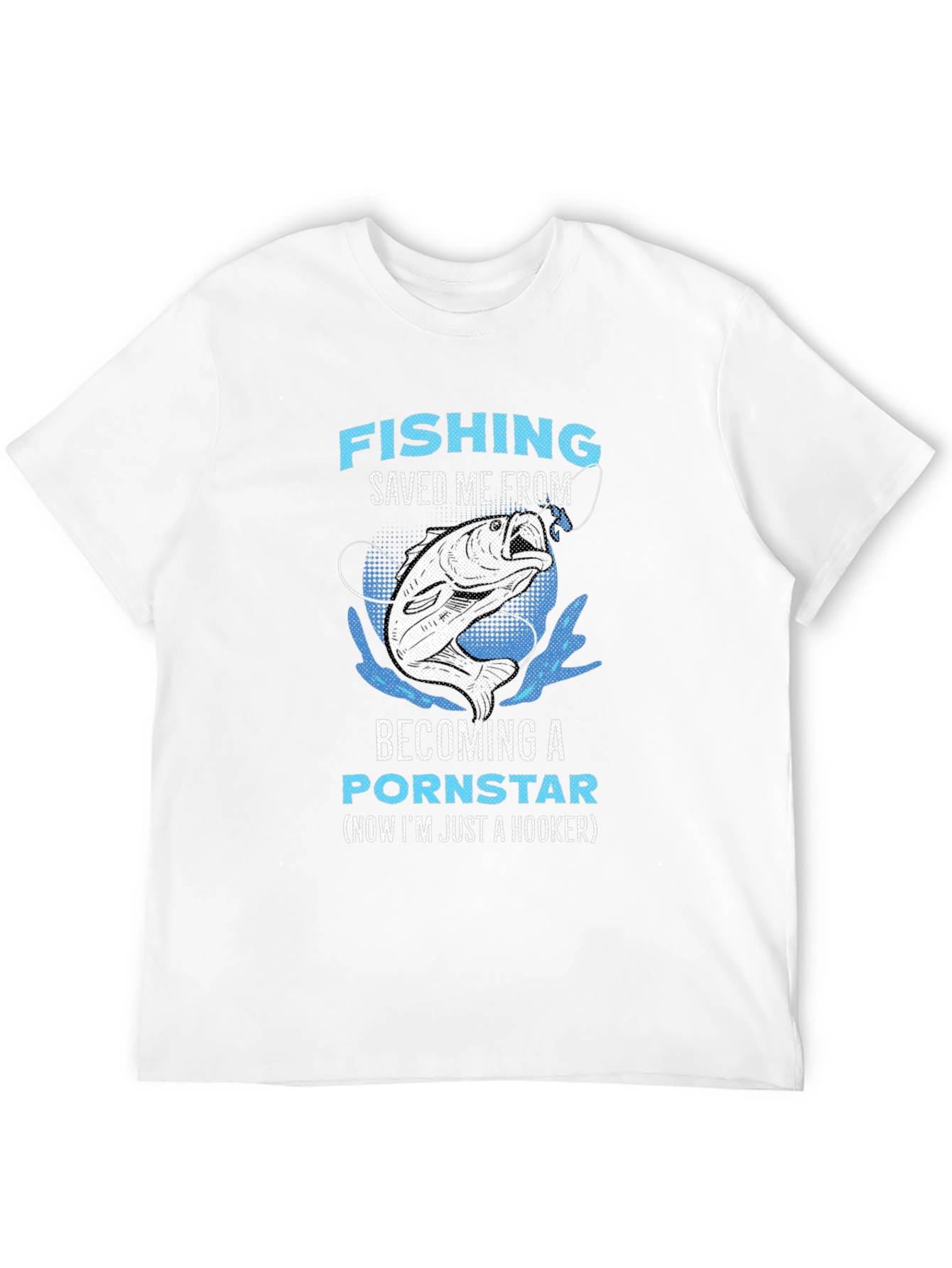 Black Fishing Saved Me T-Shirt - Humorous Angler Tee view 12