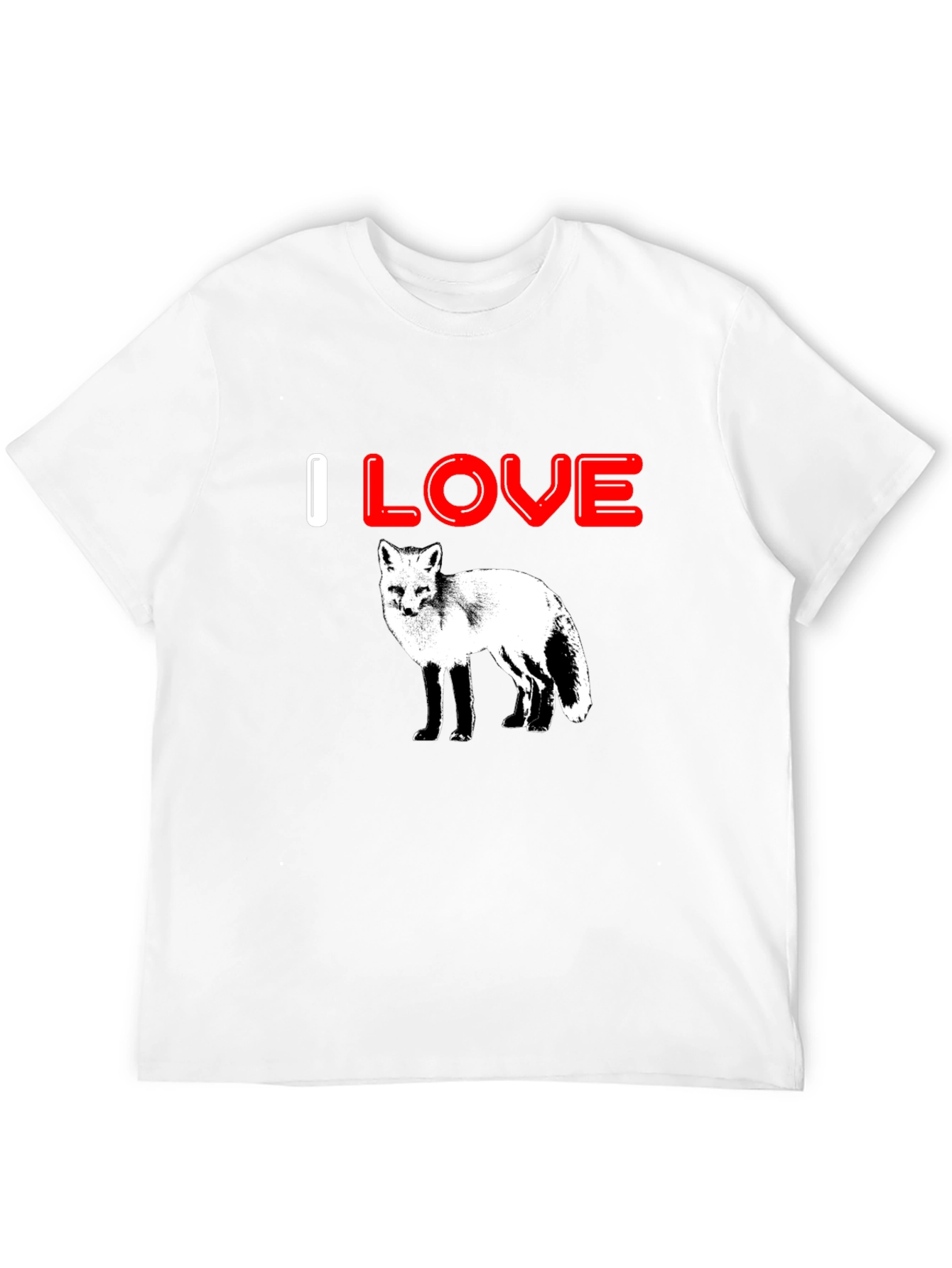 Black I Love Foxes Graphic Tee - Black Cotton T-Shirt view 12