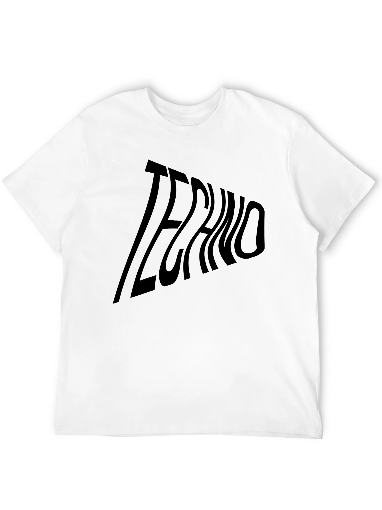 Black Bold Techno Graphic Tee - Black view 12