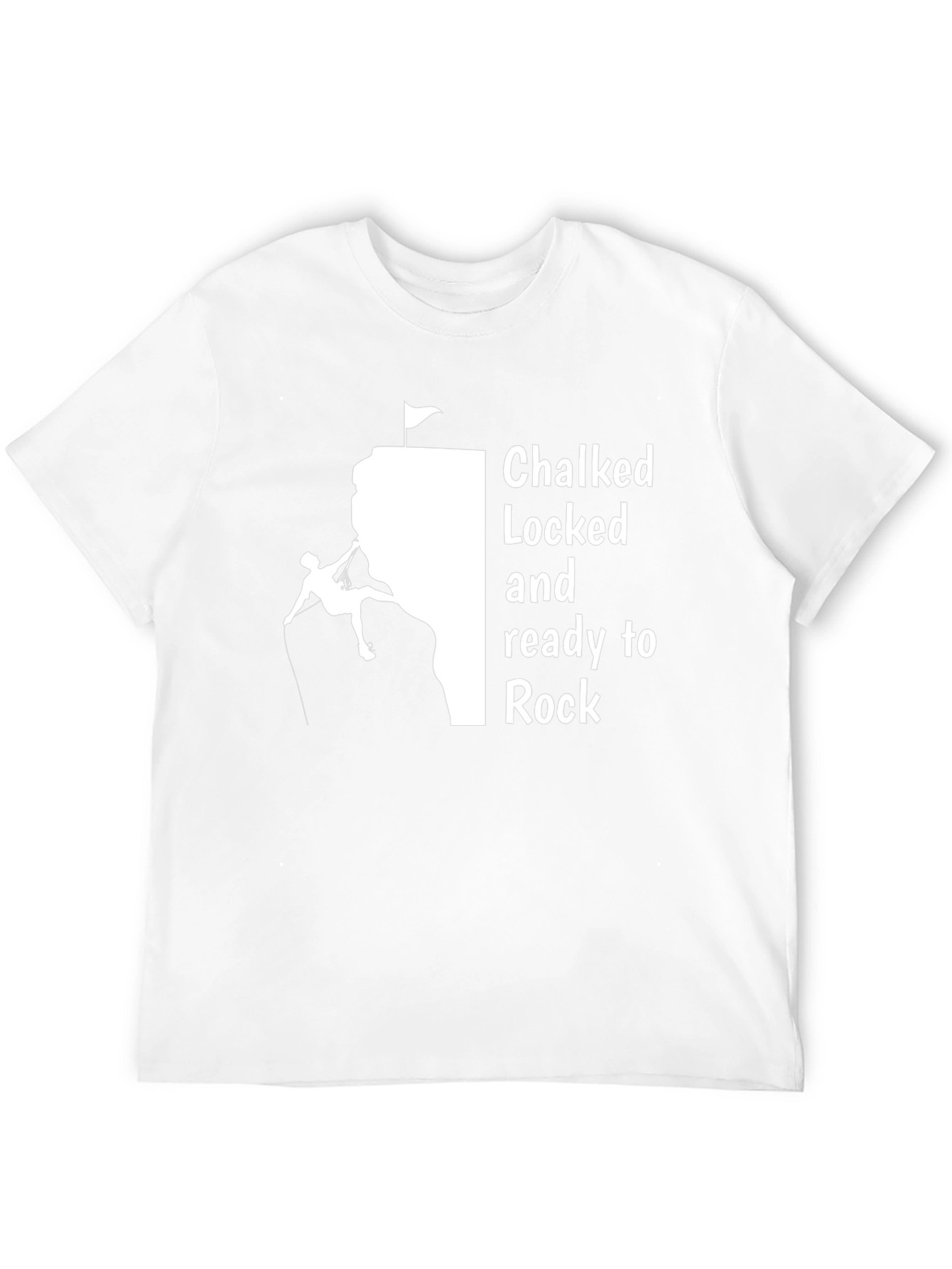 Black Climber Graphic T-Shirt - Chalked, Locked and Ready to Rock view 12