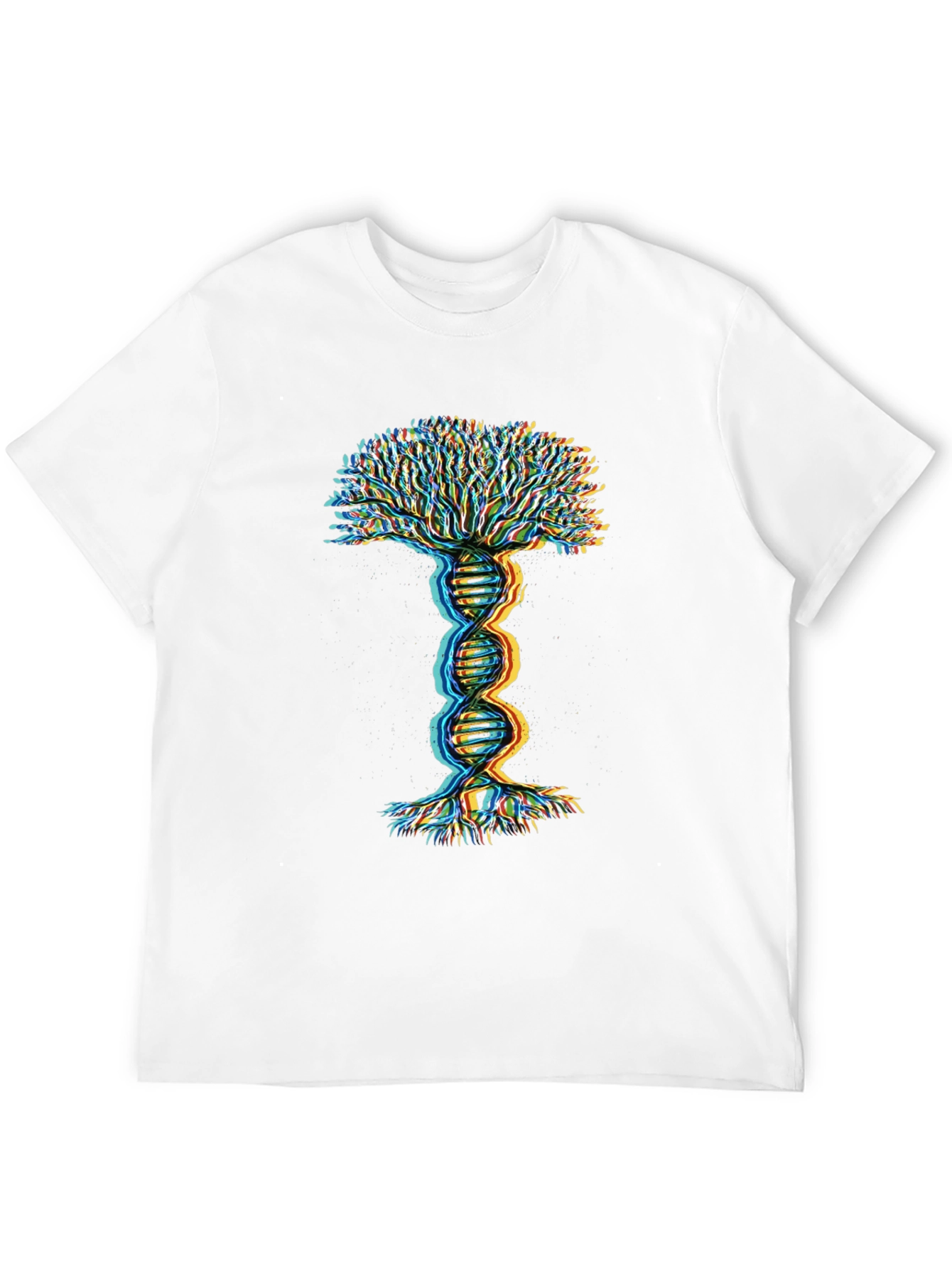 Black DNA Tree of Life Graphic Tee - Black view 12