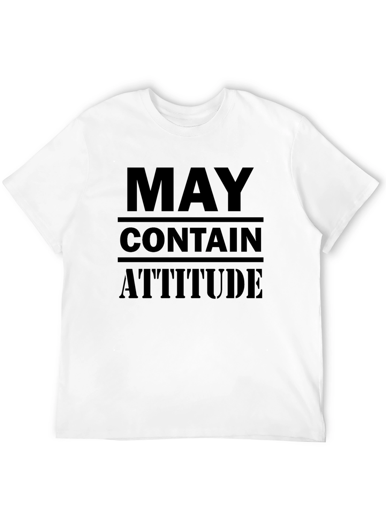 Black May Contain Attitude Graphic Tee - Black view 12